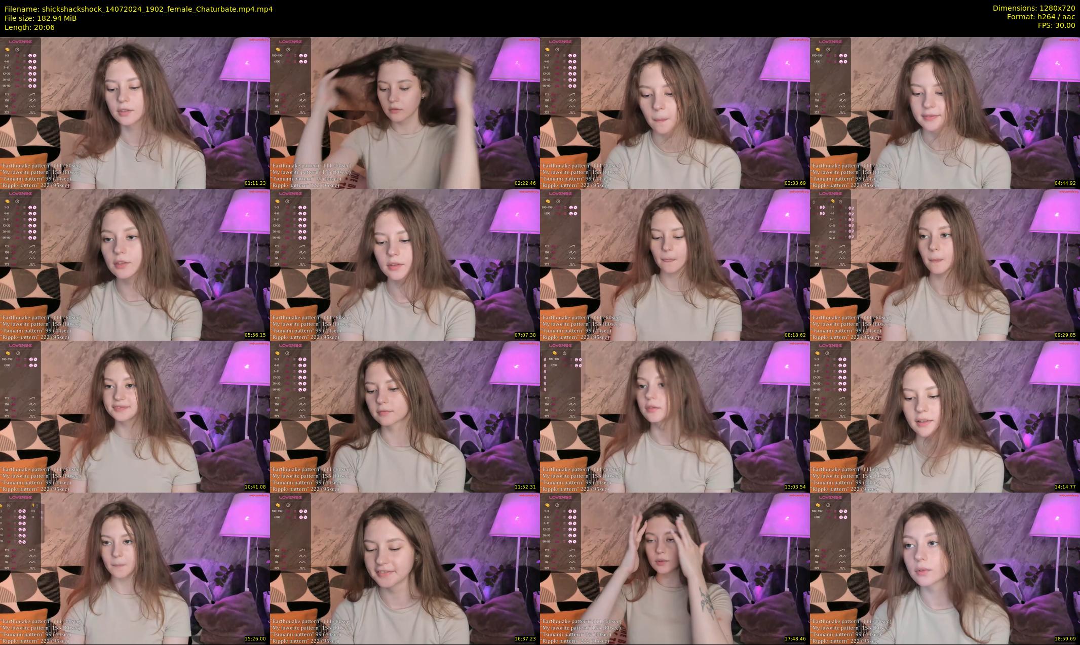 shickshackshock — 21 minute Chaturbate female cam show recording, 720p, Jul 14, 2024