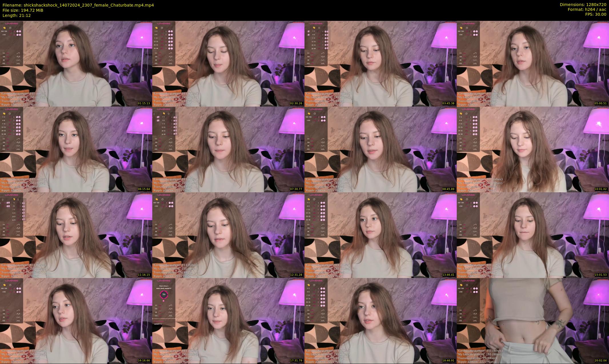 shickshackshock — 22 minute Chaturbate female cam show recording, 720p, Jul 14, 2024