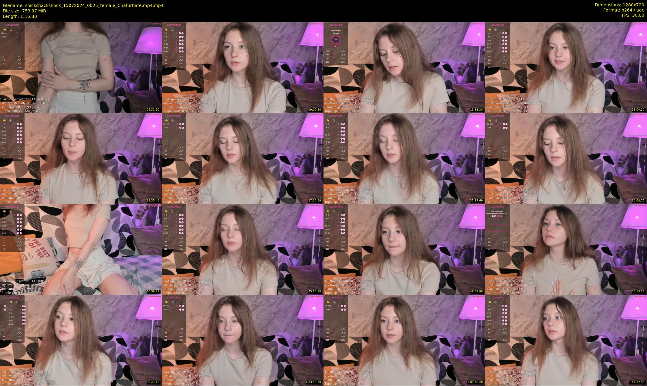 shickshackshock — 77 minute Chaturbate female cam show recording, 720p, Jul 15, 2024