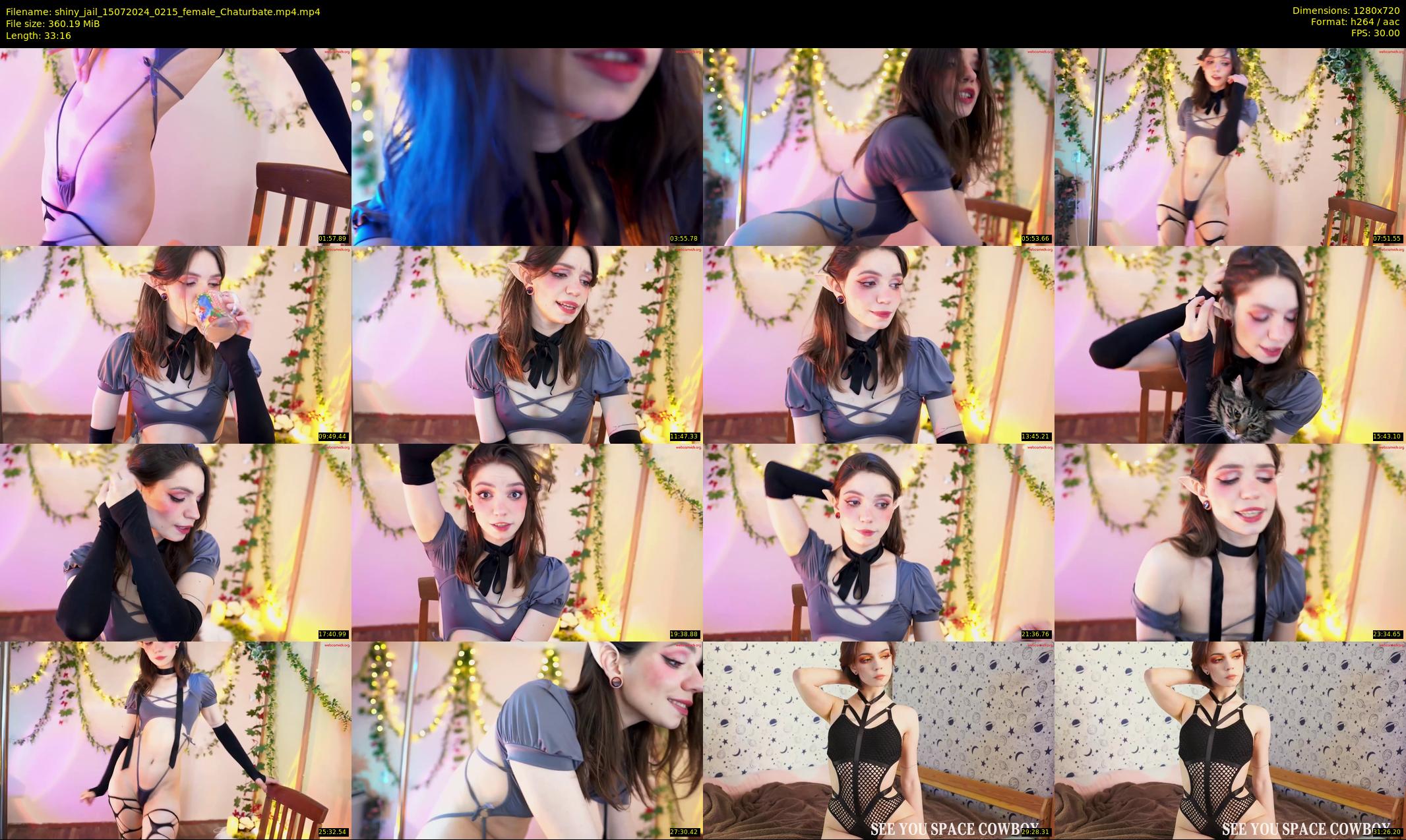 shiny_jail — 34 minute Chaturbate female cam show recording, 720p, Jul 15, 2024