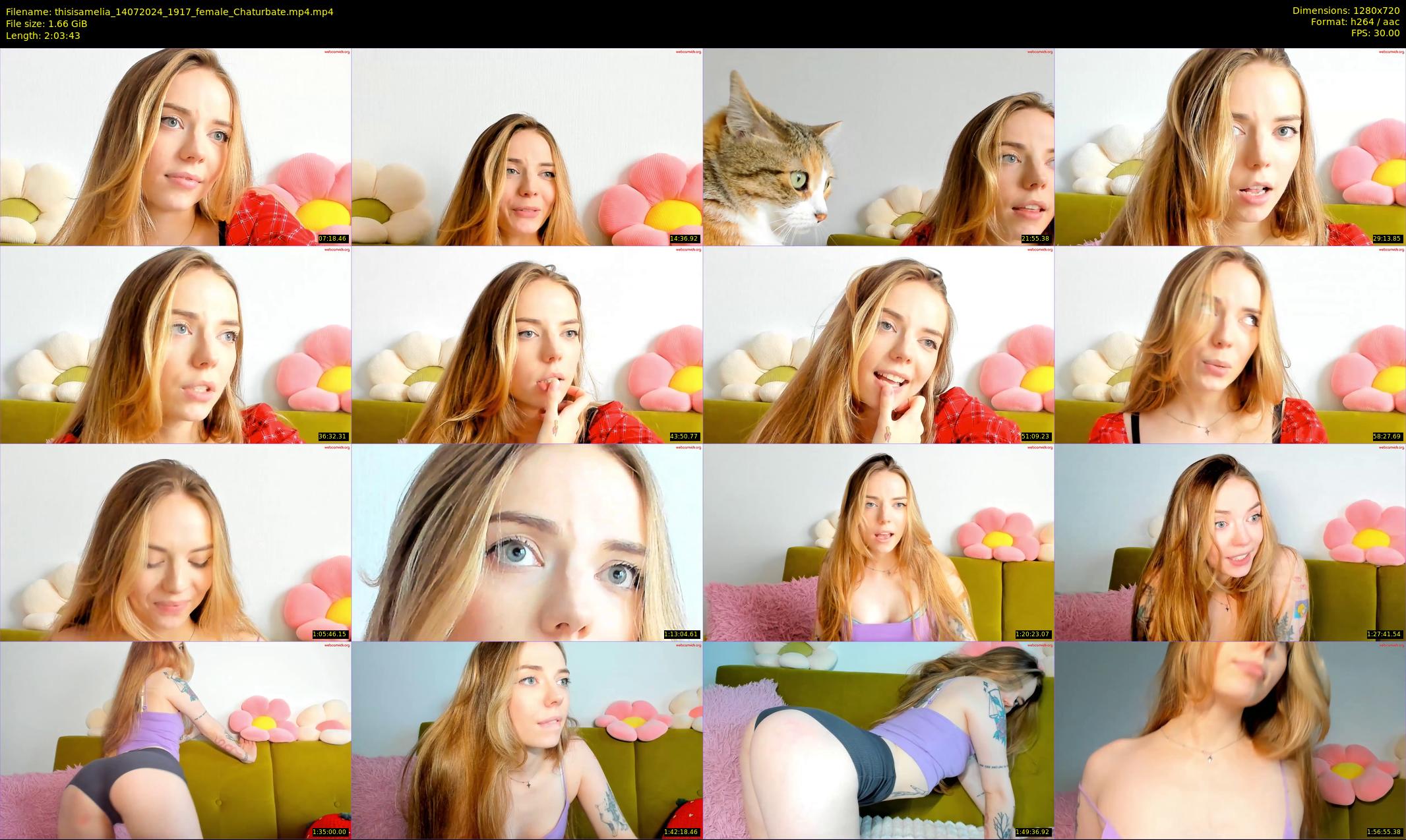 thisisamelia — 124 minute Chaturbate female cam show recording, 720p, Jul 14, 2024