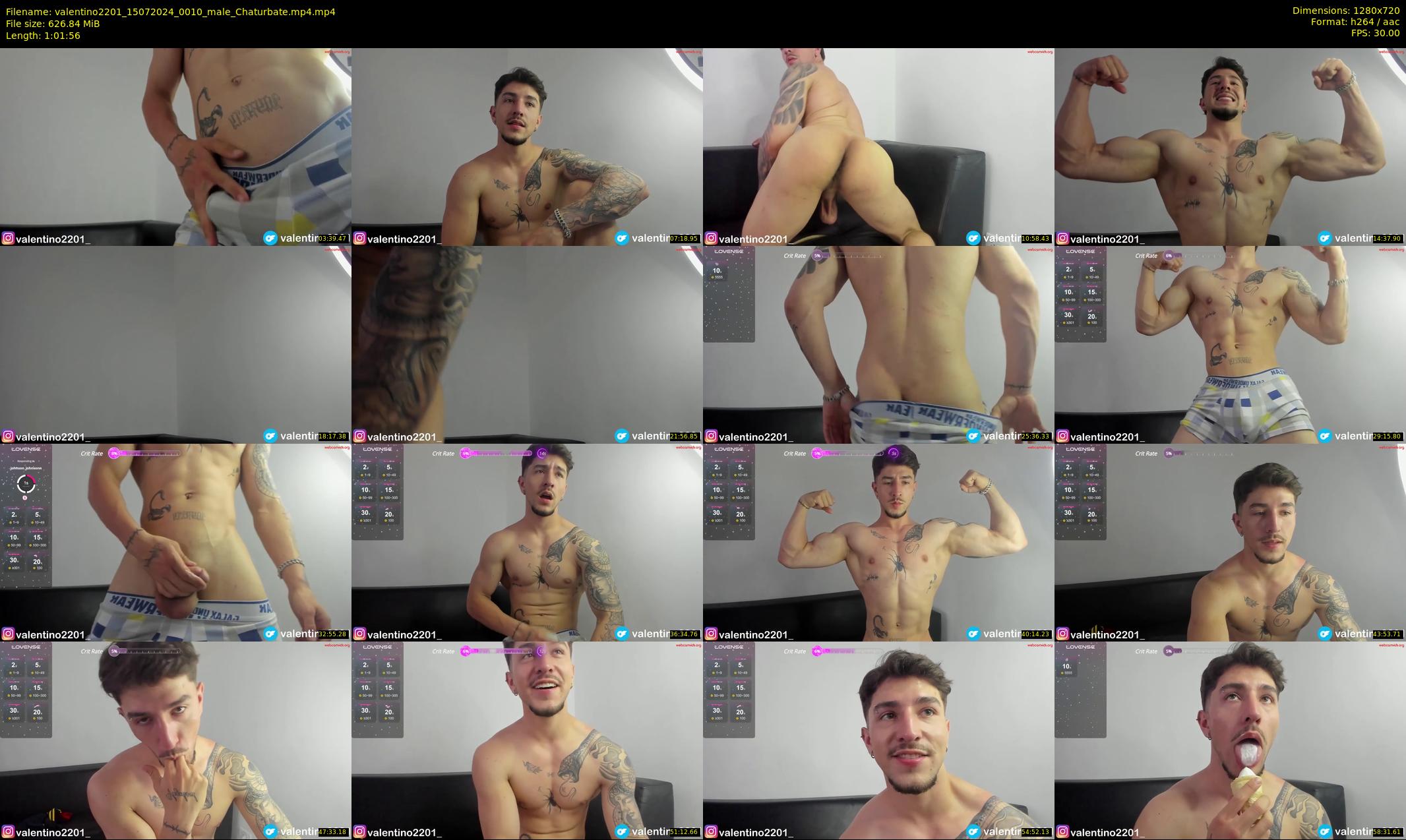 valentino2201 — 62 minute Chaturbate male cam show recording, 720p, Jul 15, 2024