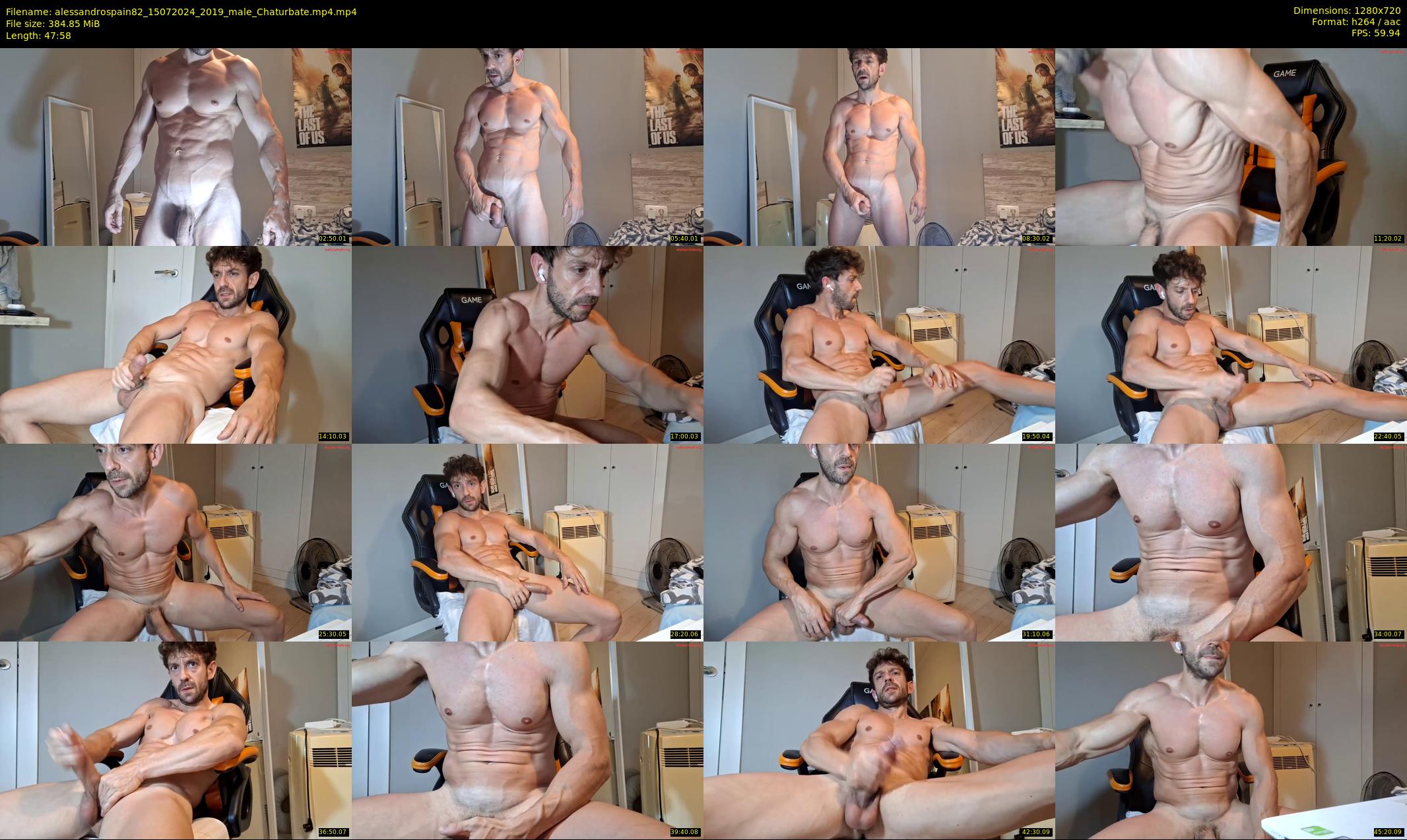 alessandrospain82 — 48 minute Chaturbate male cam show recording, 720p, Jul 15, 2024