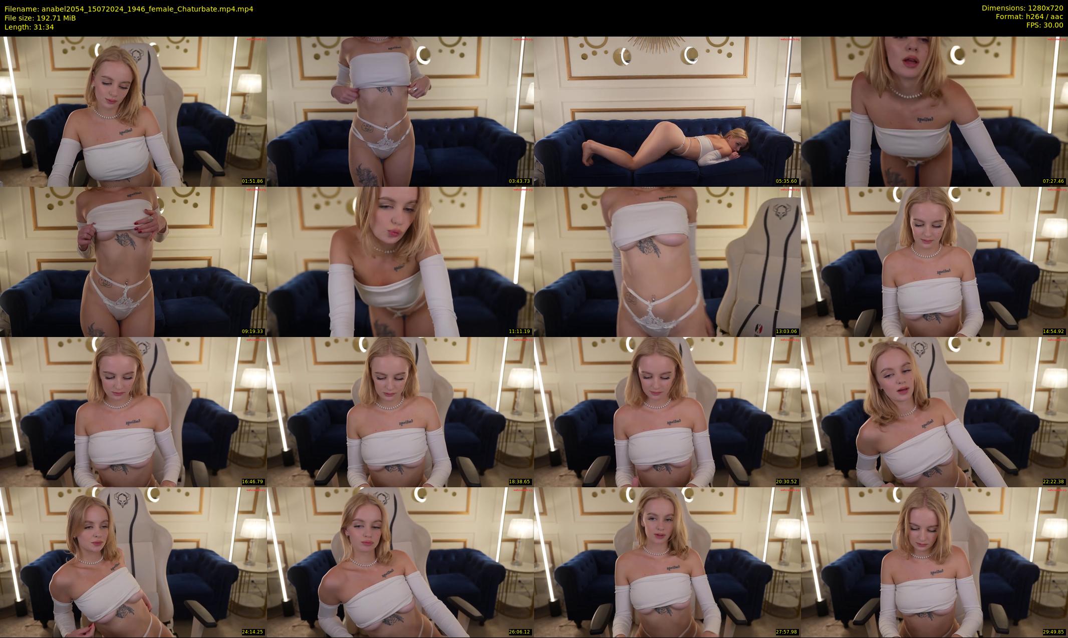 anabel2054 — 32 minute Chaturbate female cam show recording, 720p, Jul 15, 2024