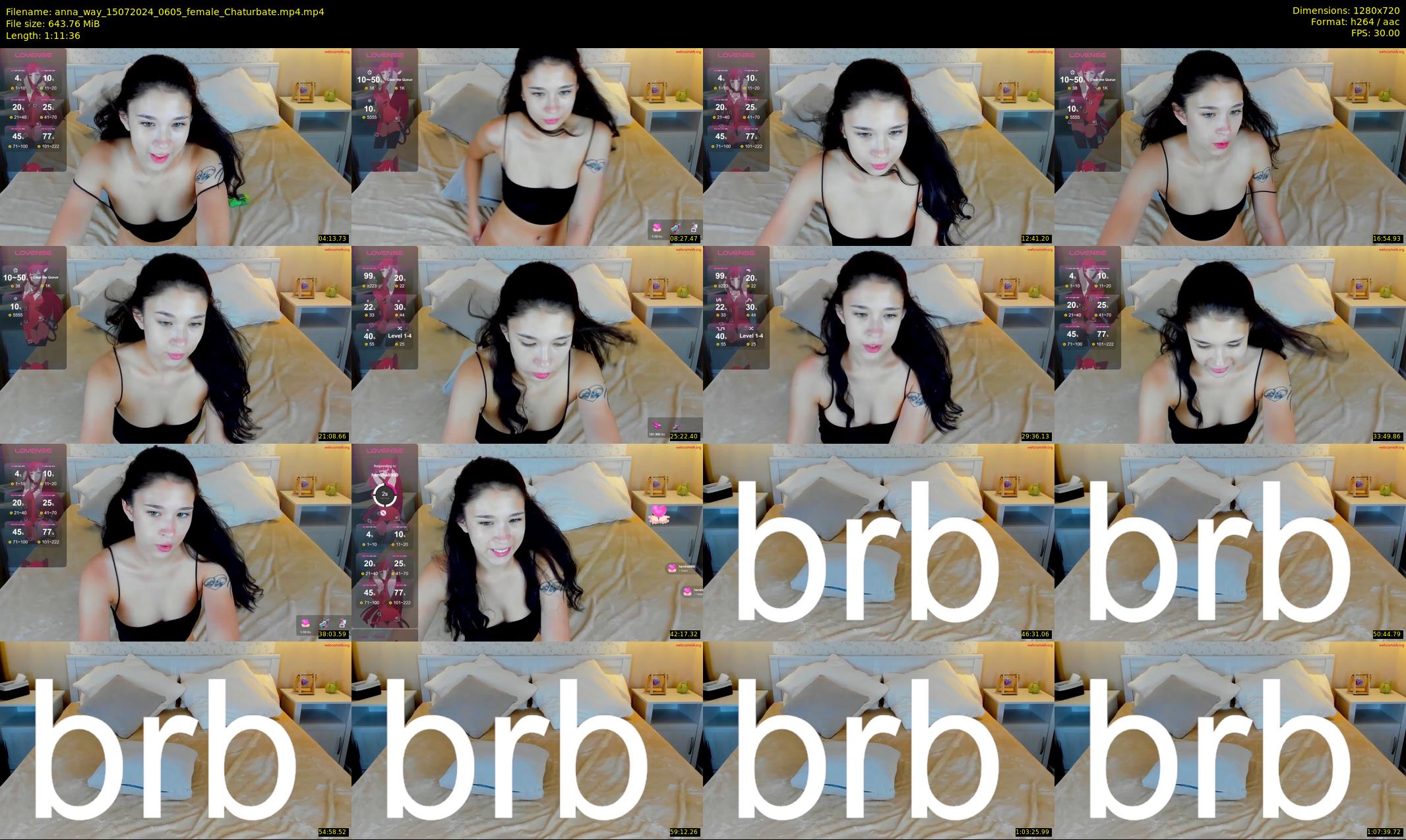 anna_way — 72 minute Chaturbate female cam show recording, 720p, Jul 15, 2024