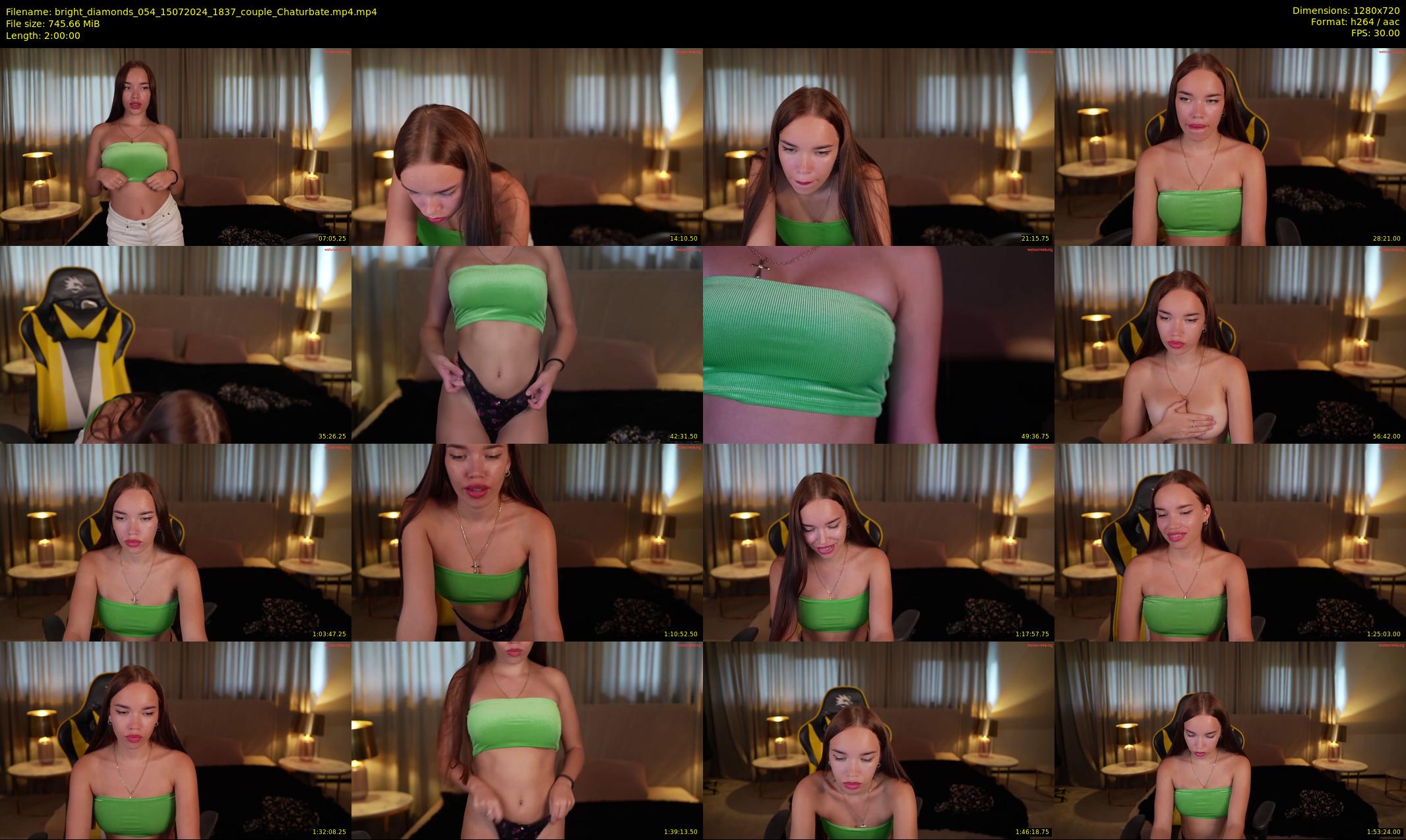 bright_diamonds_054 — 120 minute Chaturbate couple cam show recording, 720p, Jul 15, 2024