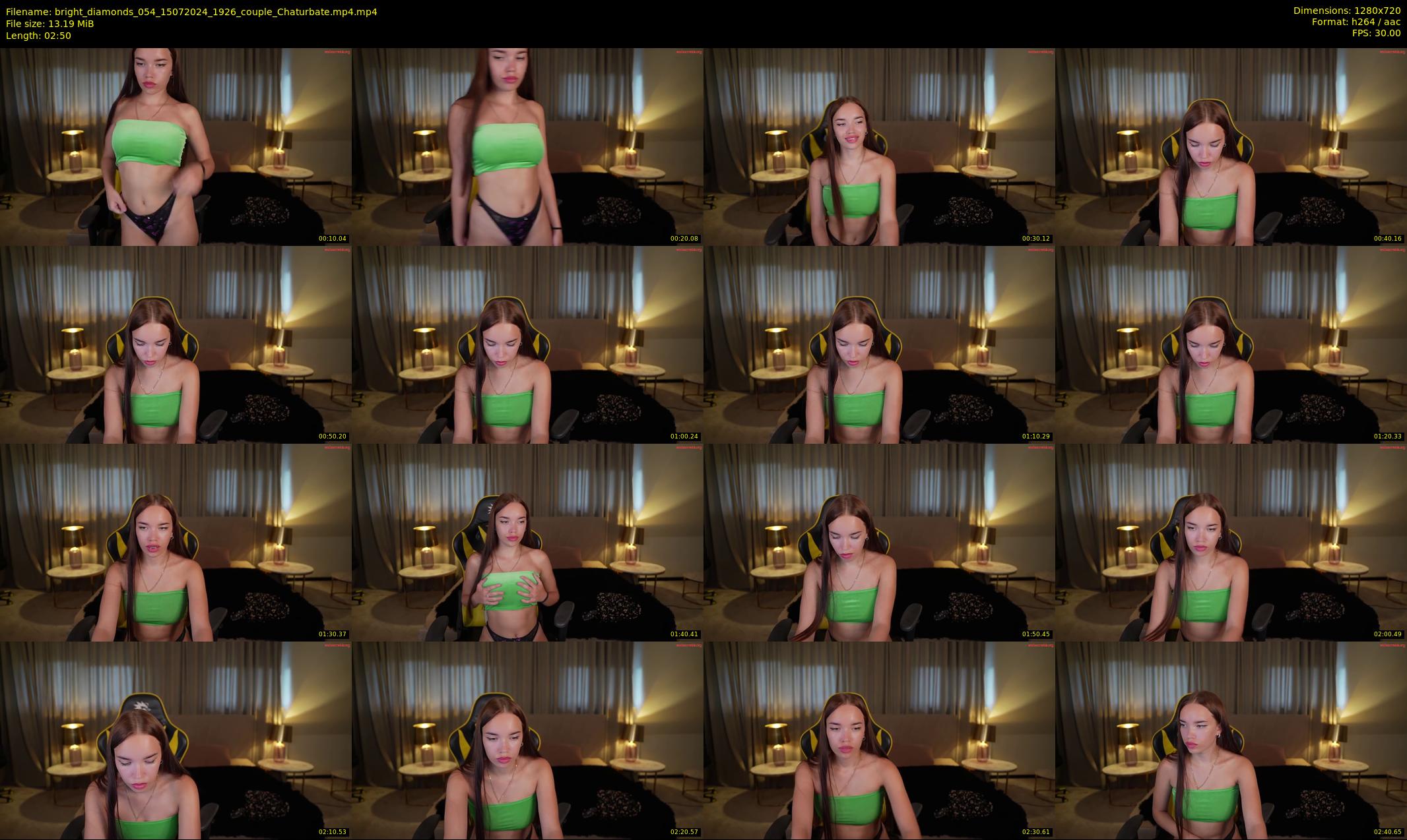 bright_diamonds_054 — 3 minute Chaturbate couple cam show recording, 720p, Jul 15, 2024