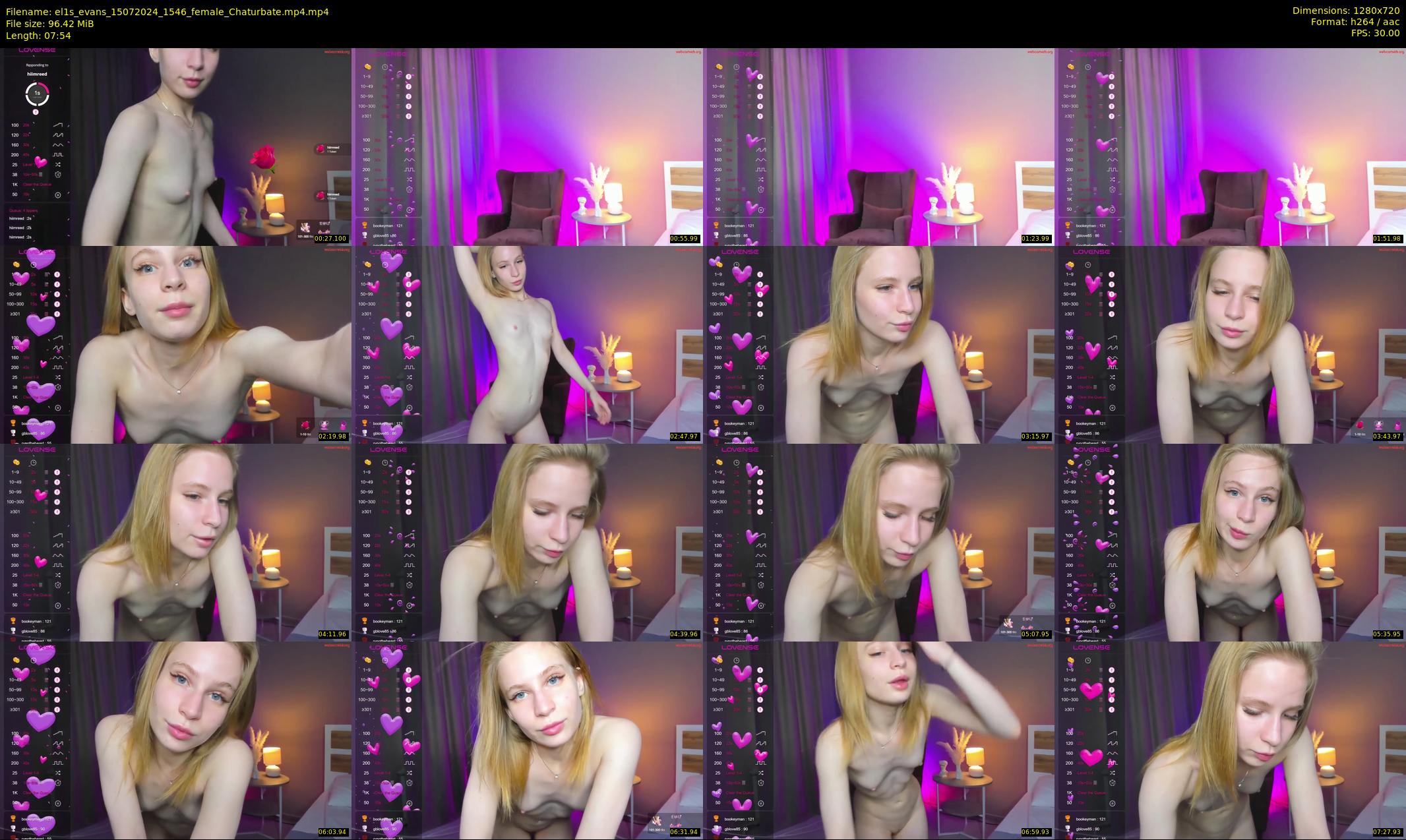 el1s_evans — 8 minute Chaturbate female cam show recording, 720p, Jul 15, 2024