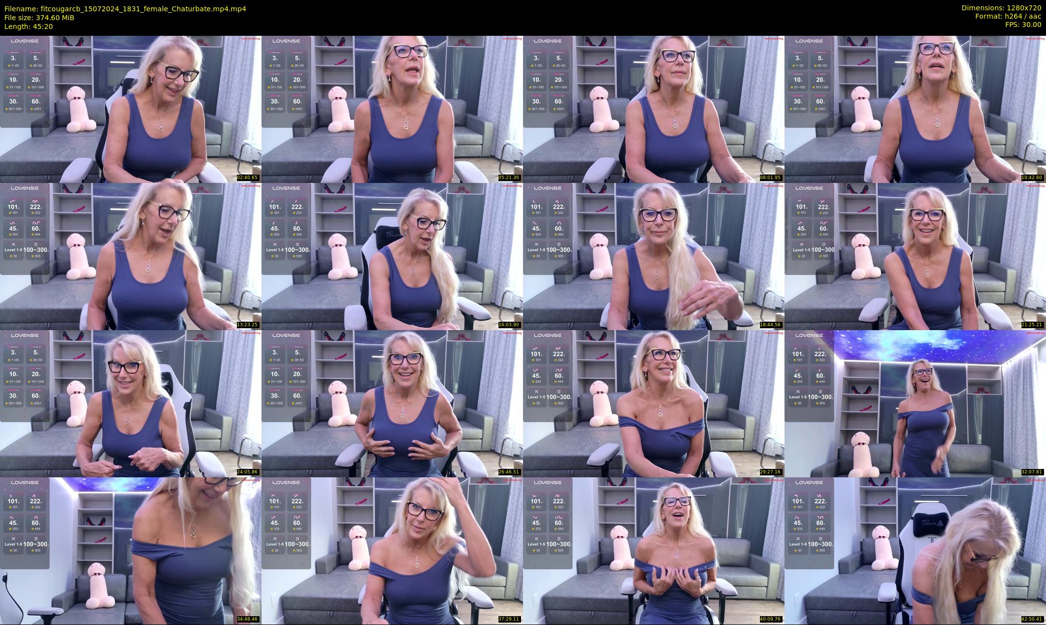 fitcougarcb — 46 minute Chaturbate female cam show recording, 720p, Jul 15, 2024
