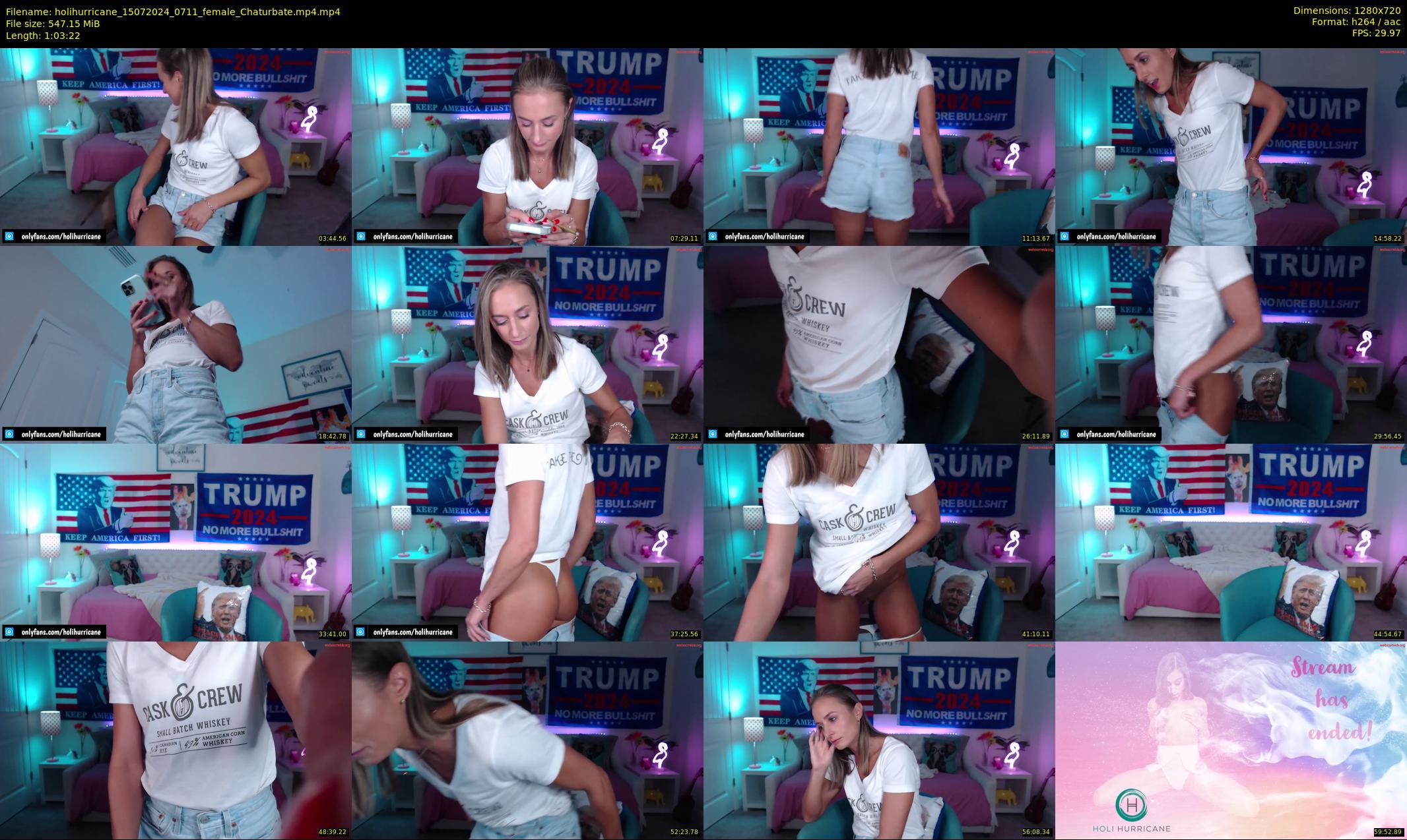 holihurricane — 64 minute Chaturbate female cam show recording, 720p, Jul 15, 2024