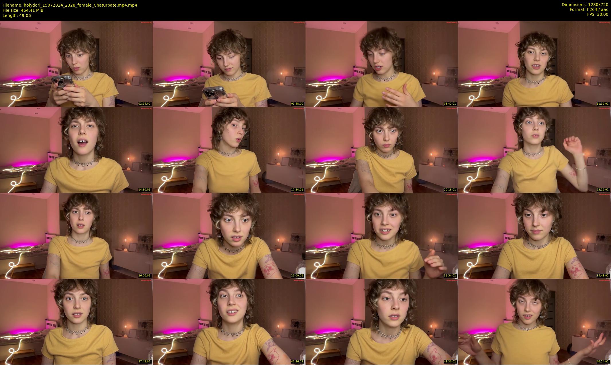holydori — 50 minute Chaturbate female cam show recording, 720p, Jul 15, 2024