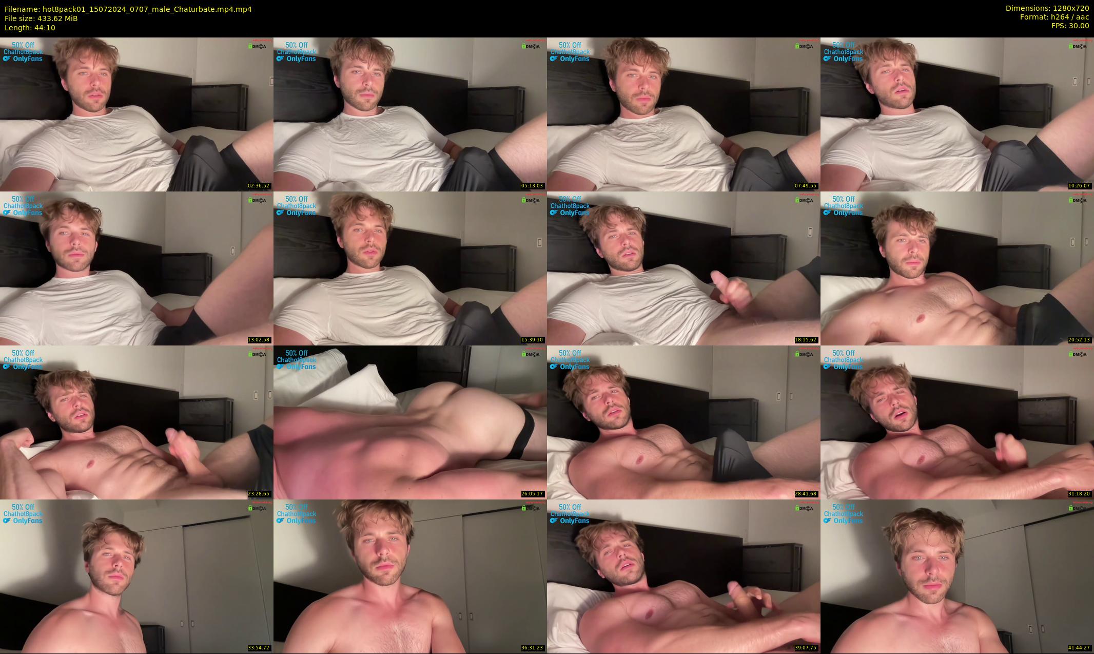 hot8pack01 — 45 minute Chaturbate male cam show recording, 720p, Jul 15, 2024