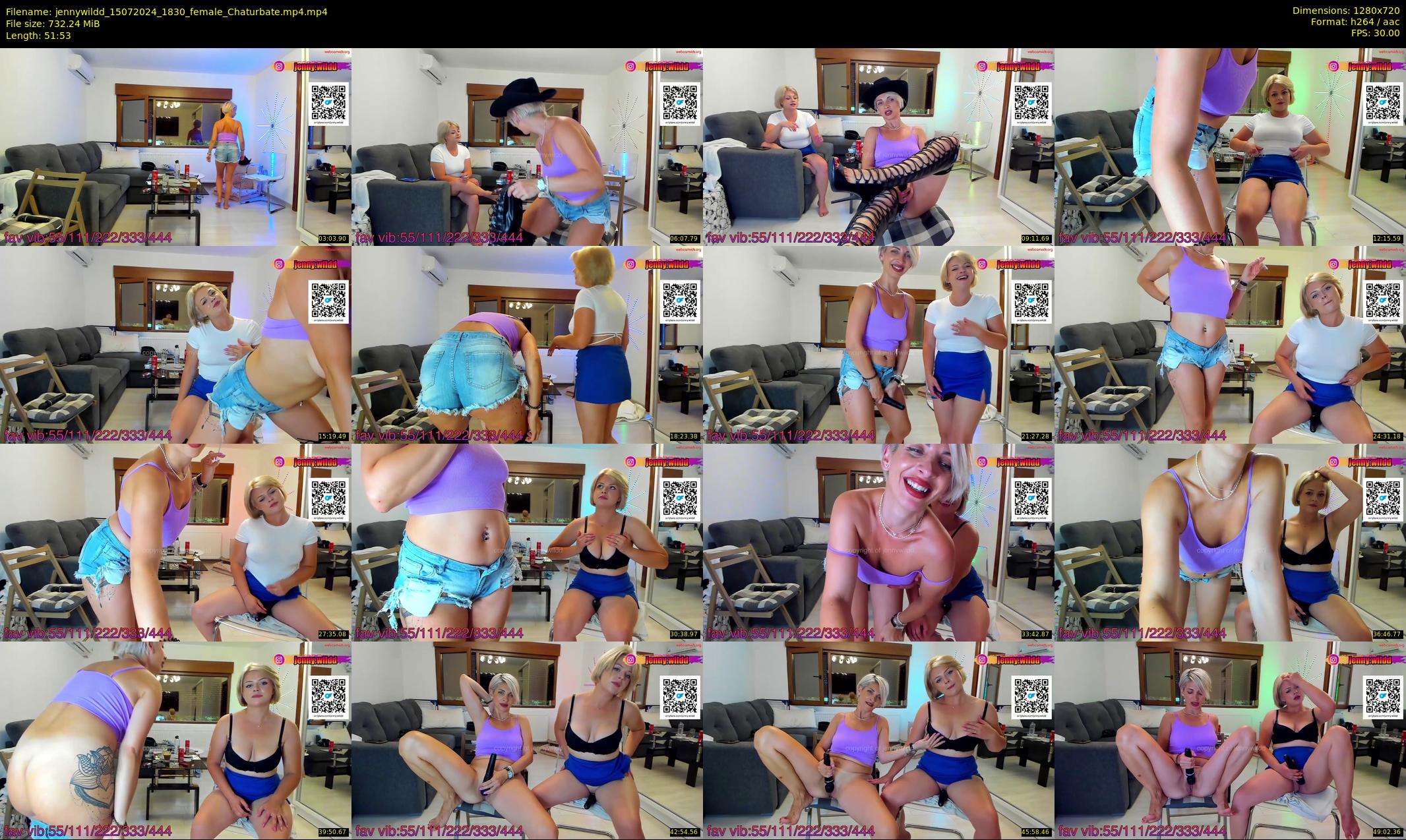 jennywildd — 52 minute Chaturbate female cam show recording, 720p, Jul 15, 2024