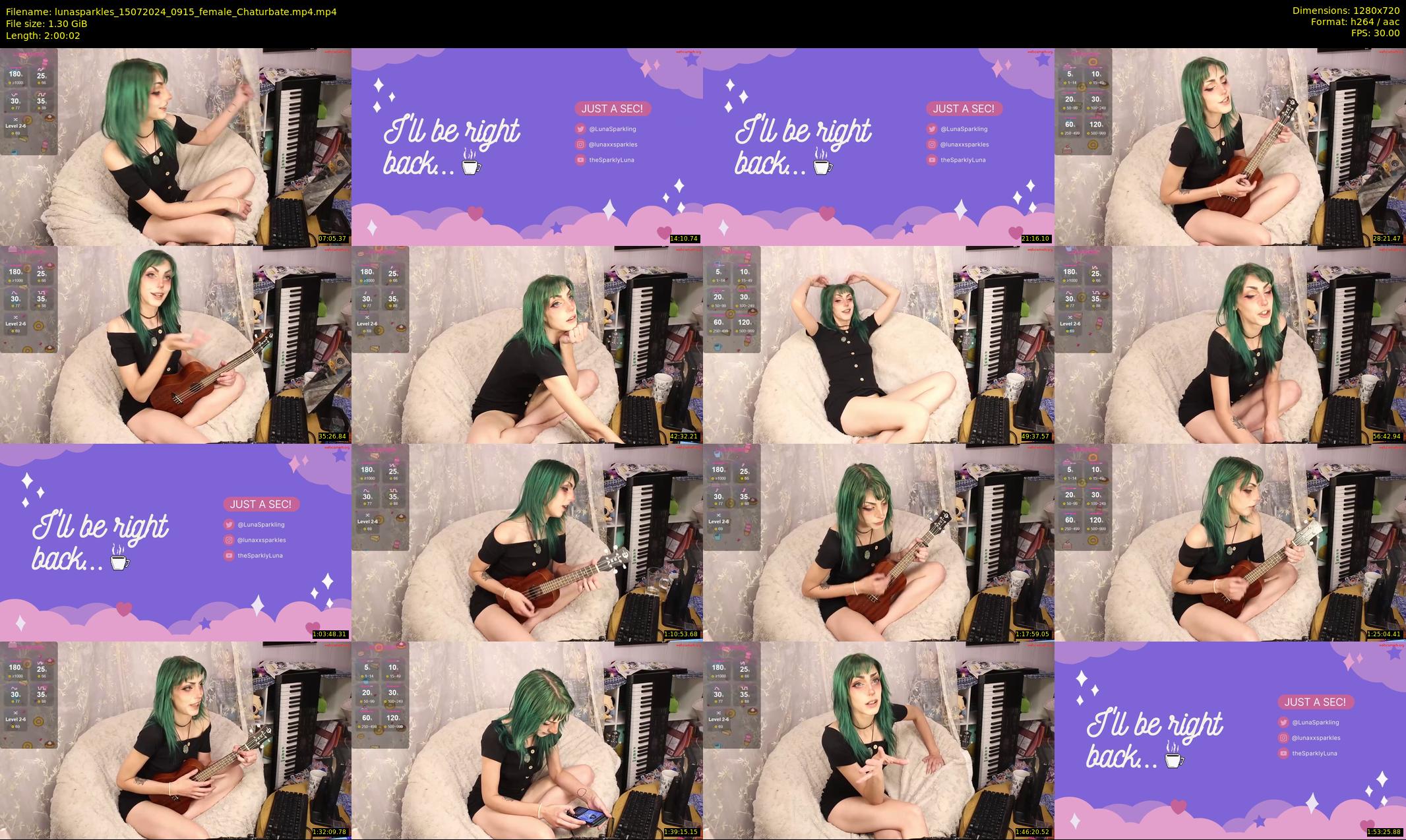 lunasparkles — 121 minute Chaturbate female cam show recording, 720p, Jul 15, 2024