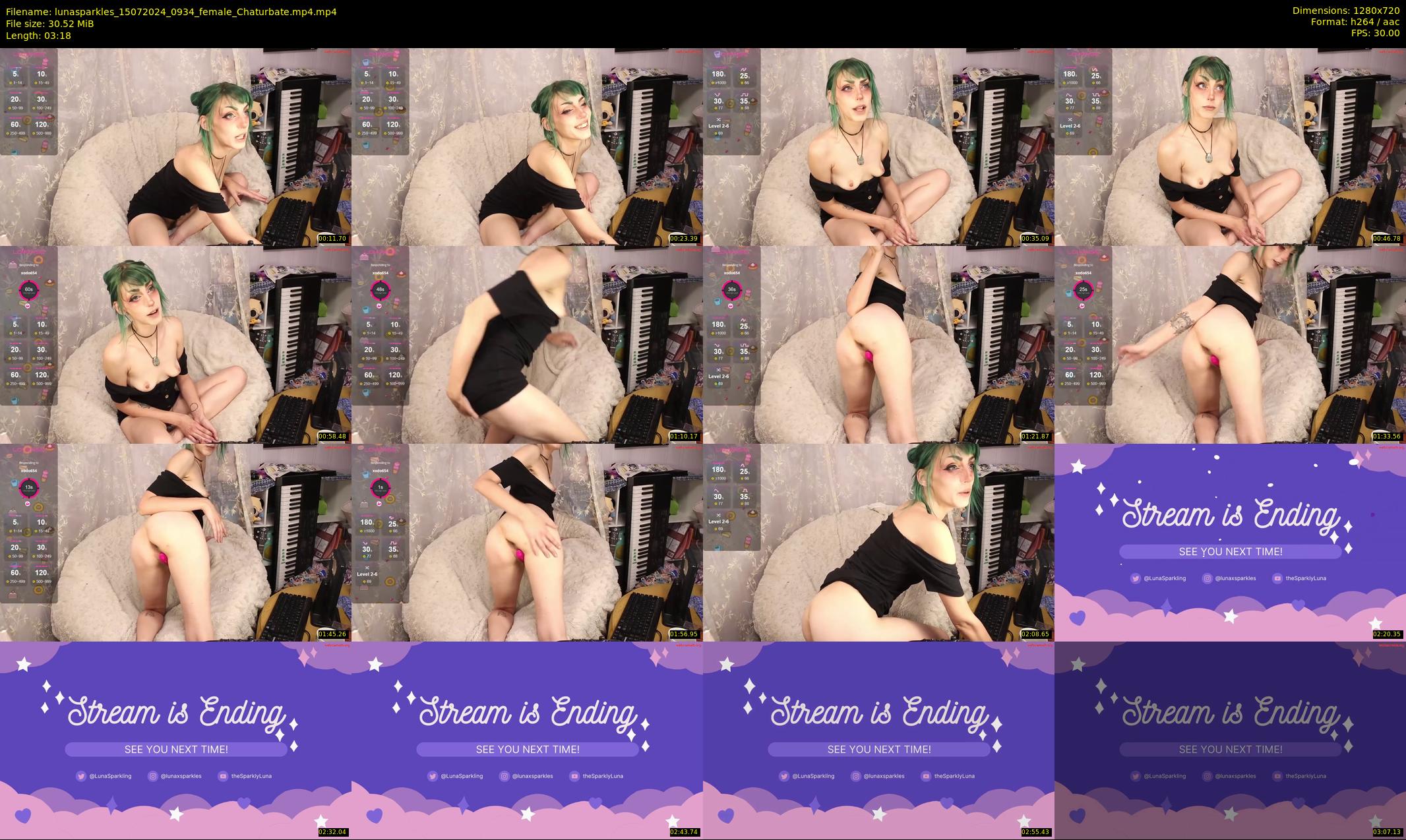 lunasparkles — 4 minute Chaturbate female cam show recording, 720p, Jul 15, 2024
