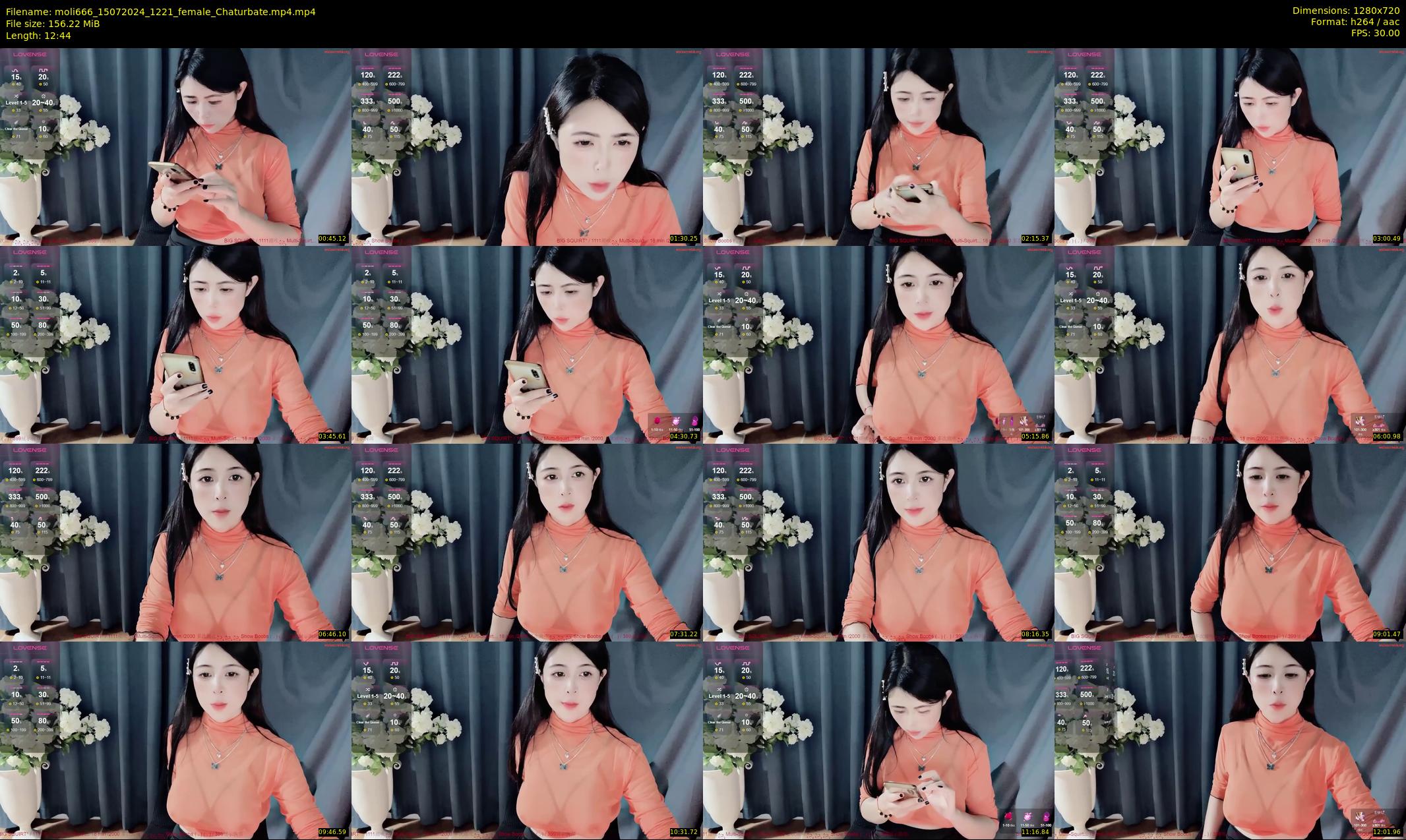 moli666 — 13 minute Chaturbate female cam show recording, 720p, Jul 15, 2024