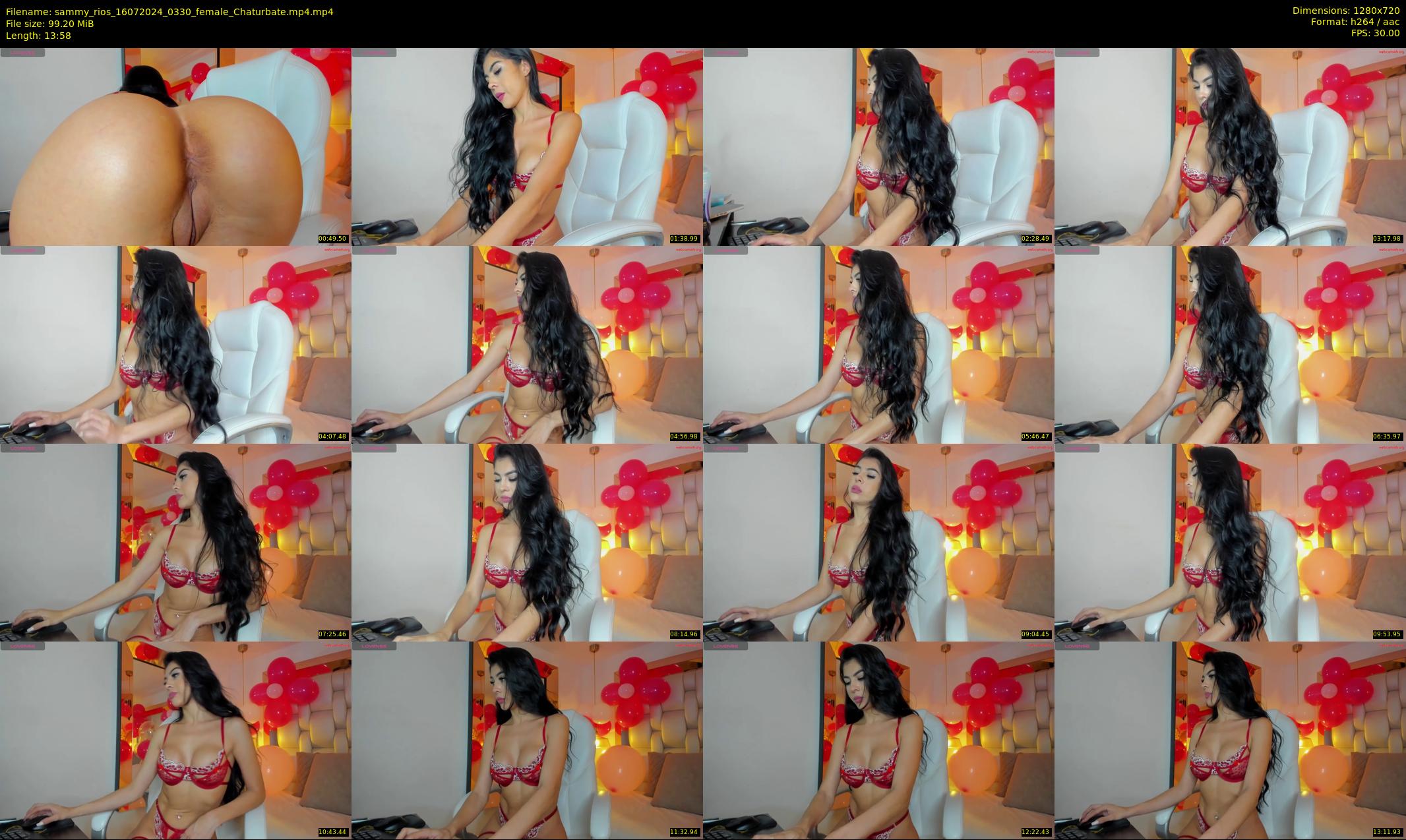 sammy_rios — 14 minute Chaturbate female cam show recording, 720p, Jul 16, 2024