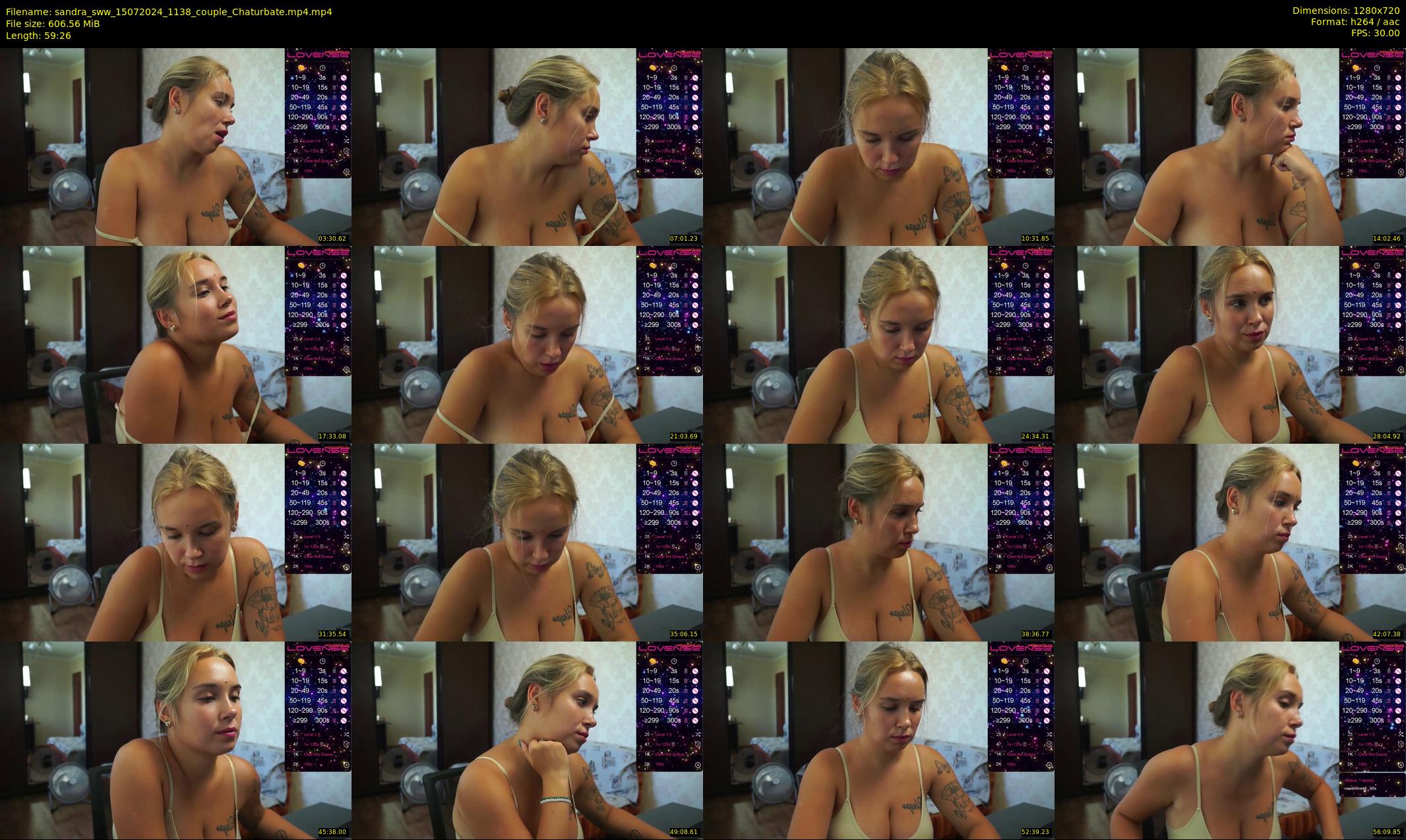 sandra_sww — 60 minute Chaturbate couple cam show recording, 720p, Jul 15, 2024
