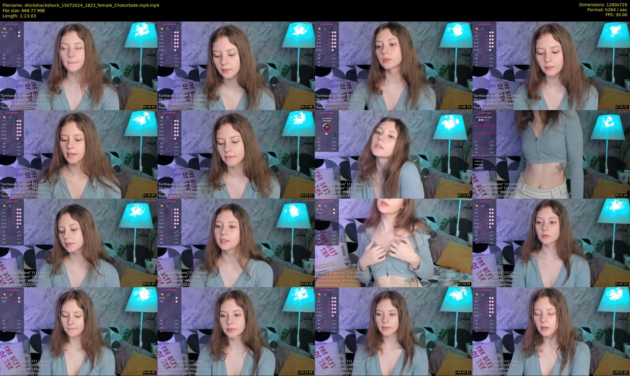 shickshackshock — 74 minute Chaturbate female cam show recording, 720p, Jul 15, 2024