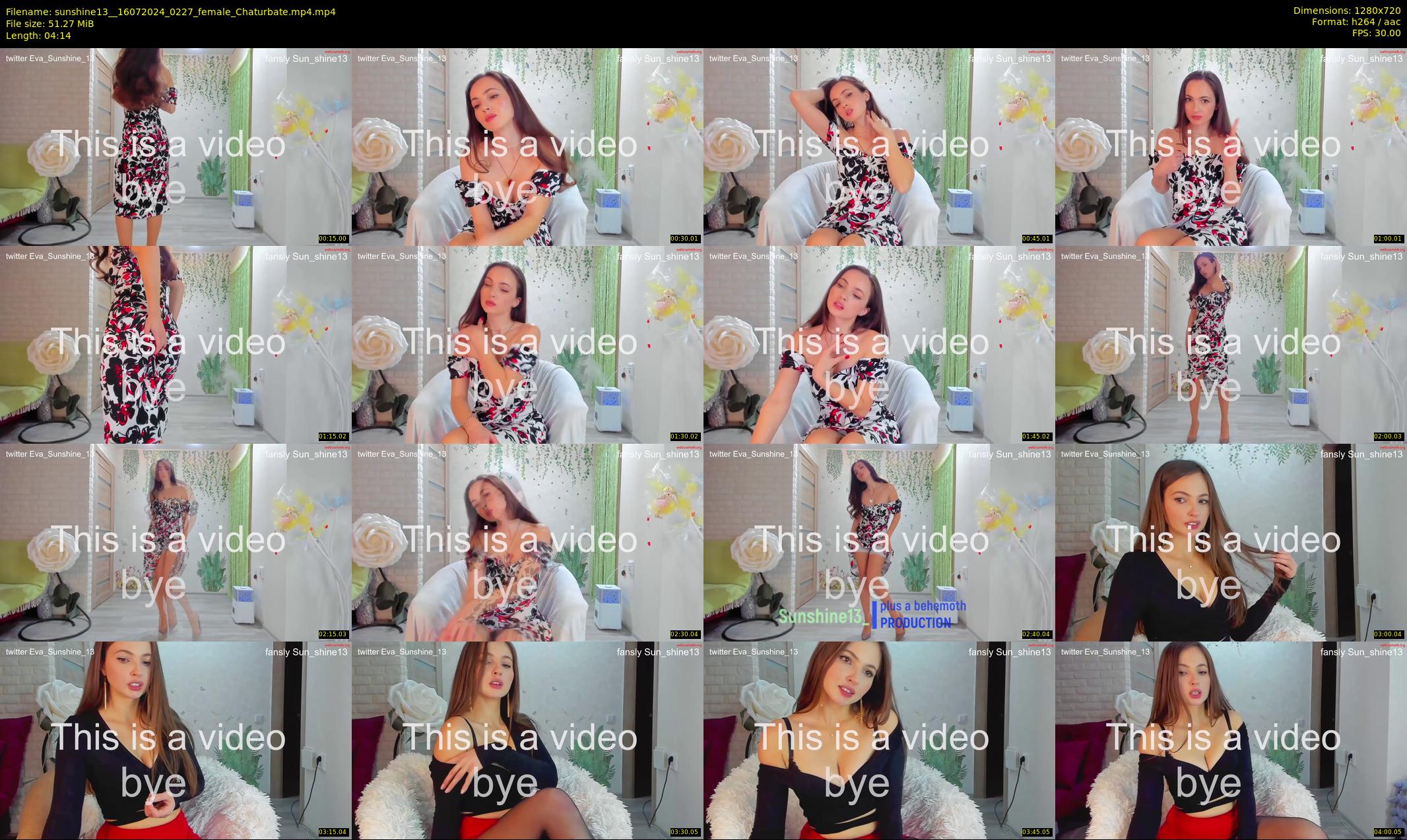sunshine13_ — 5 minute Chaturbate female cam show recording, 720p, Jul 16, 2024