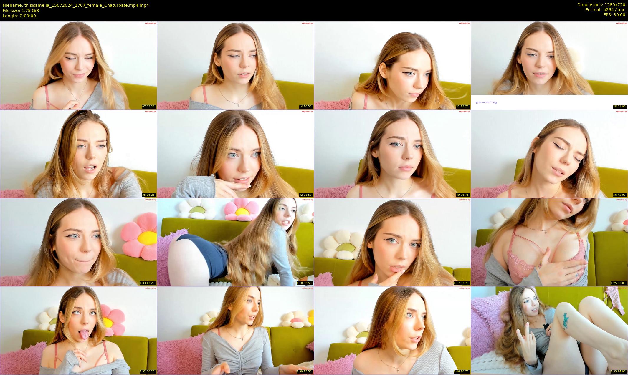 thisisamelia — 120 minute Chaturbate female cam show recording, 720p, Jul 15, 2024