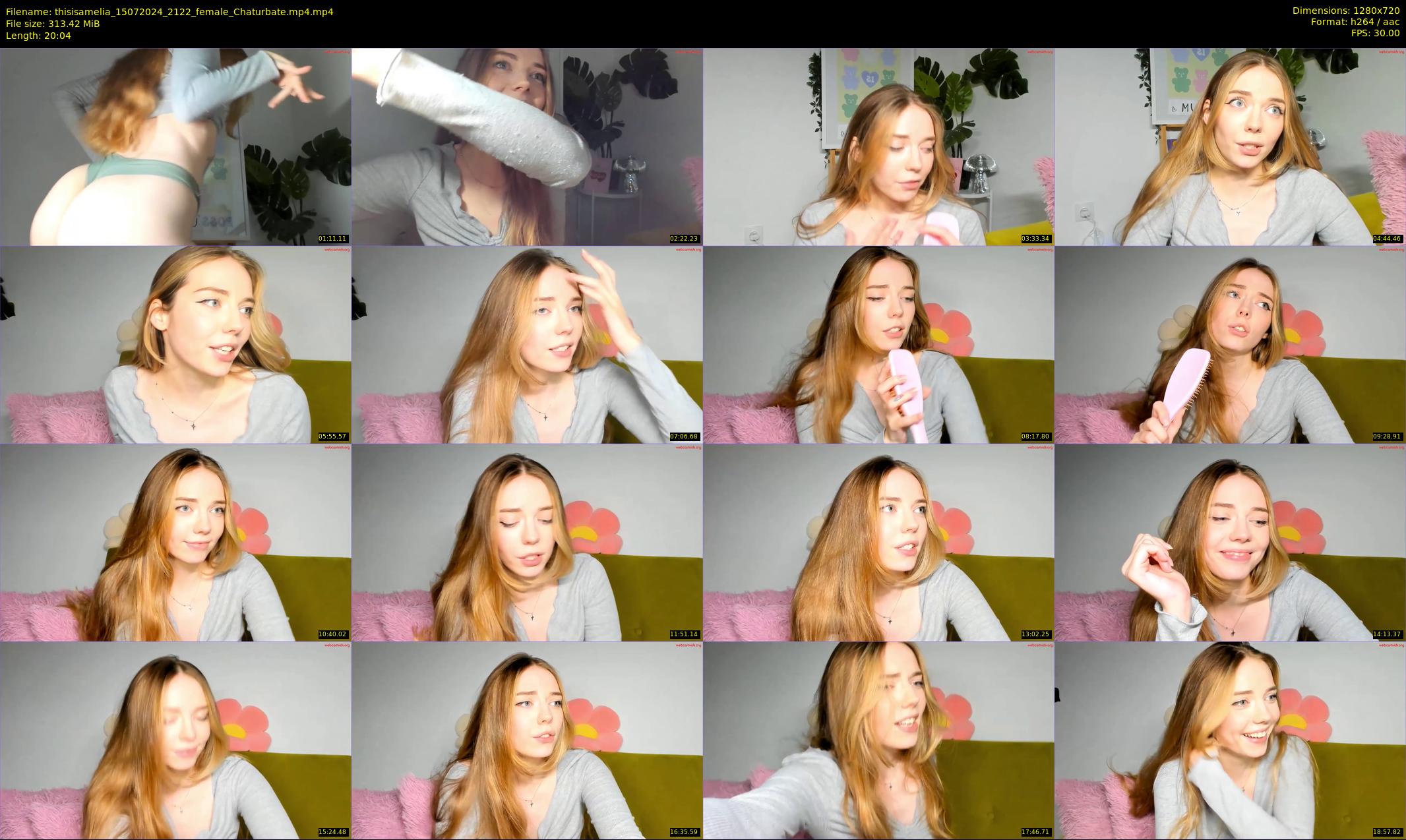 thisisamelia — 21 minute Chaturbate female cam show recording, 720p, Jul 15, 2024