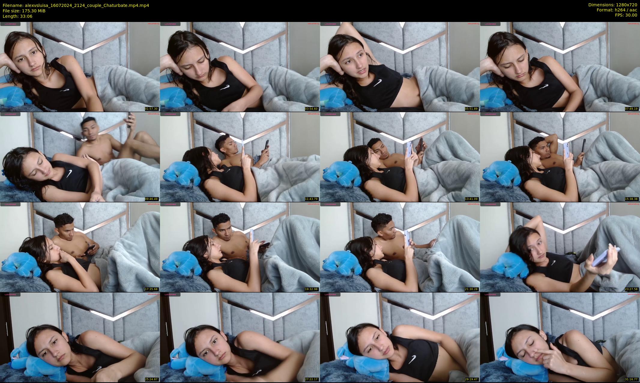 alexvsluisa — 34 minute Chaturbate couple cam show recording, 720p, Jul 16, 2024