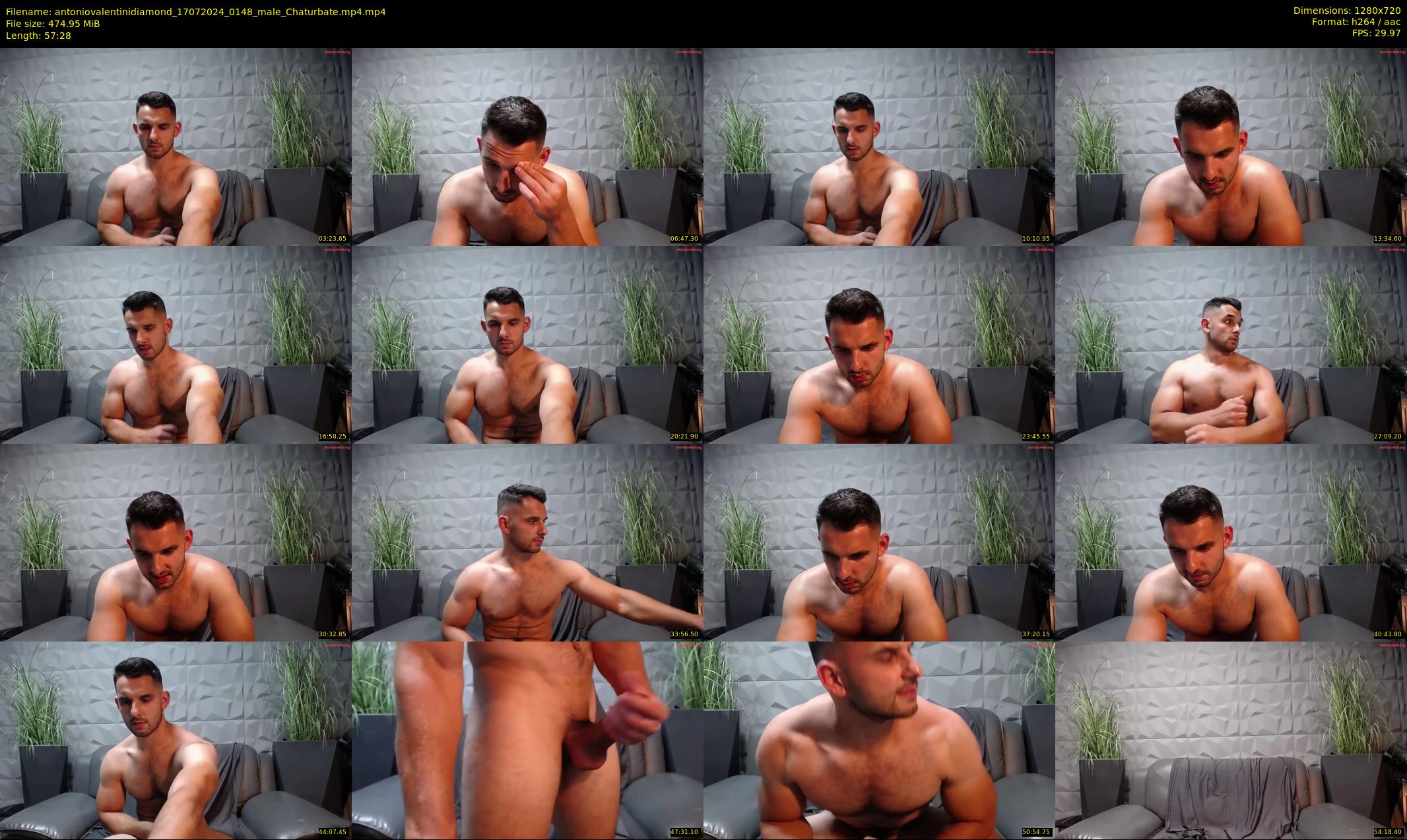 antoniovalentinidiamond — 58 minute Chaturbate male cam show recording, 720p, Jul 17, 2024
