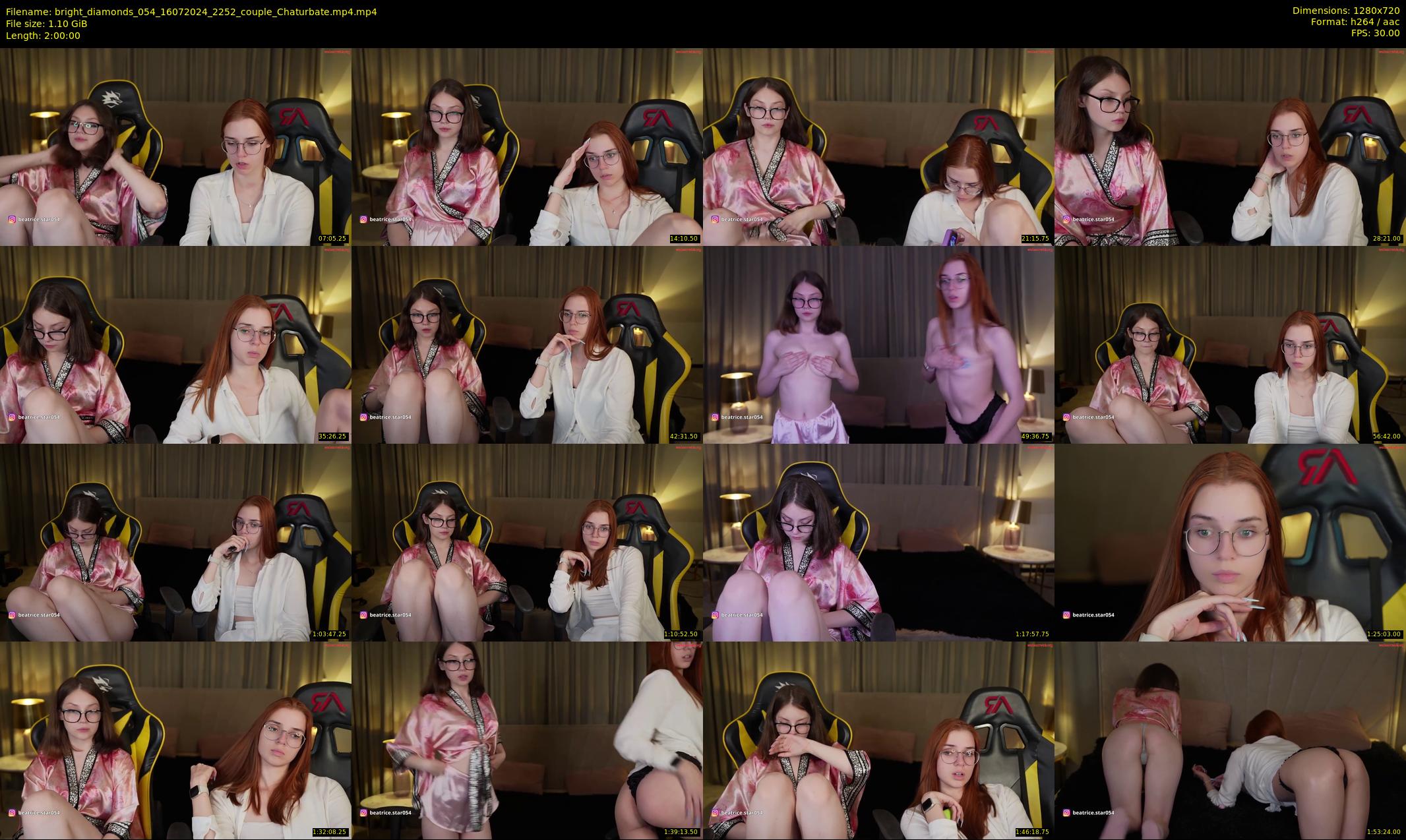 bright_diamonds_054 — 120 minute Chaturbate couple cam show recording, 720p, Jul 16, 2024