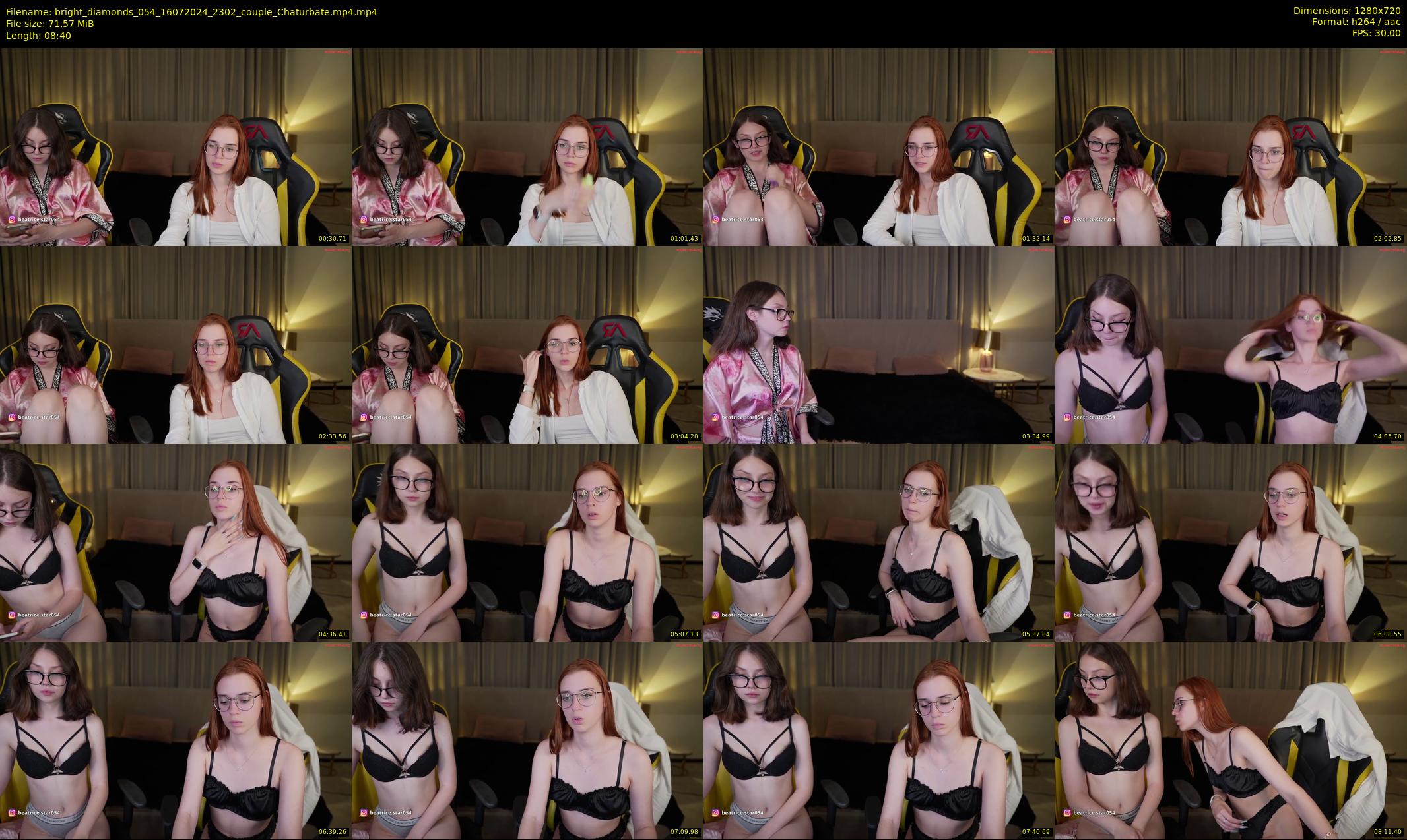 bright_diamonds_054 — 9 minute Chaturbate couple cam show recording, 720p, Jul 16, 2024
