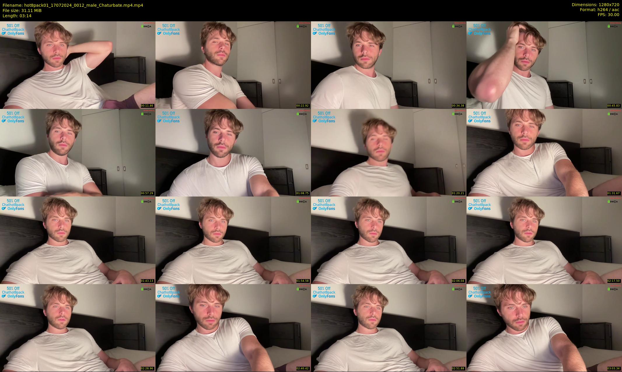 hot8pack01 — 4 minute Chaturbate male cam show recording, 720p, Jul 17, 2024