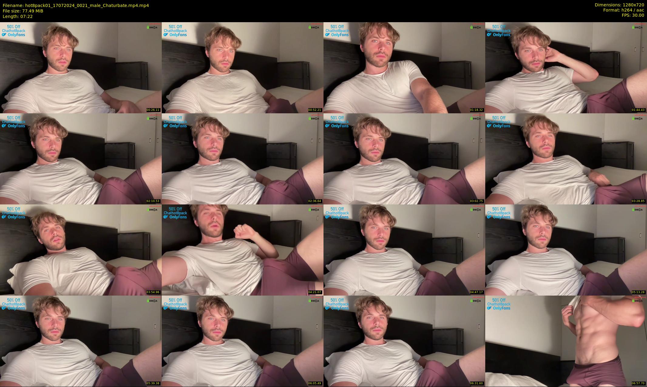 hot8pack01 — 8 minute Chaturbate male cam show recording, 720p, Jul 17, 2024