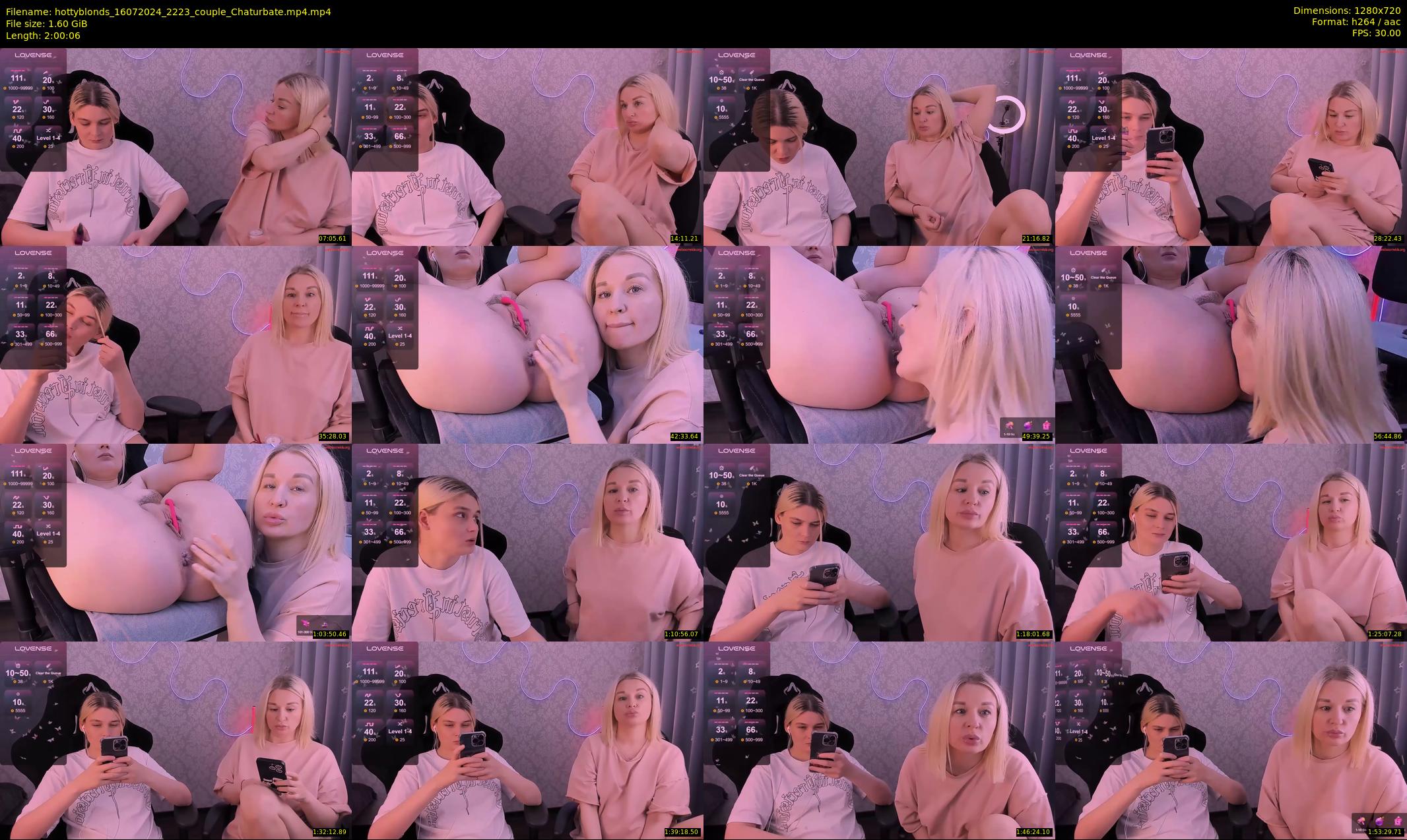 hottyblonds — 121 minute Chaturbate couple cam show recording, 720p, Jul 16, 2024