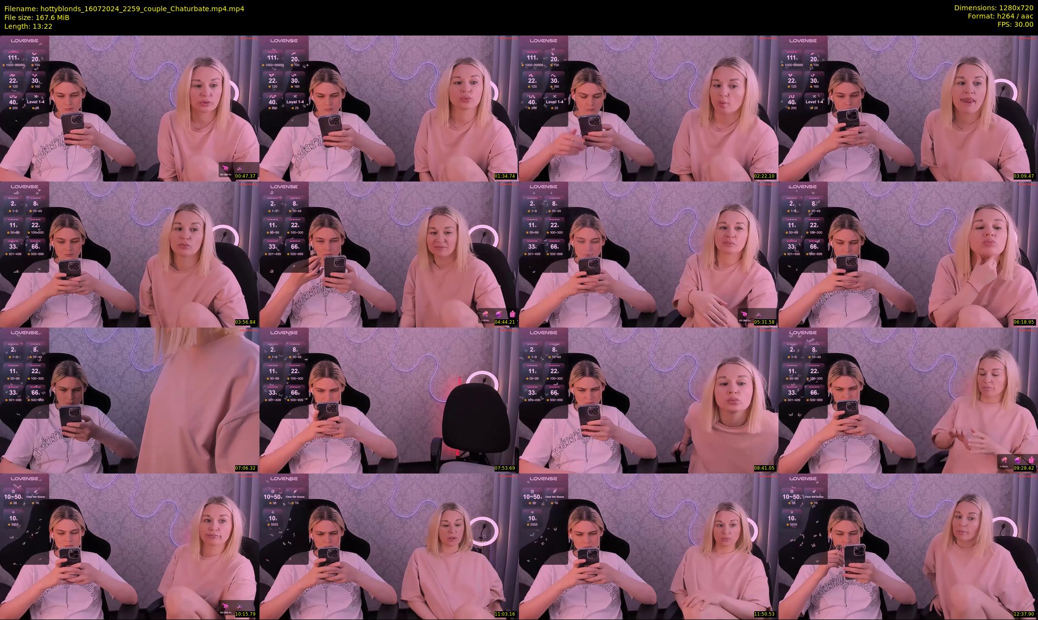 hottyblonds — 14 minute Chaturbate couple cam show recording, 720p, Jul 16, 2024