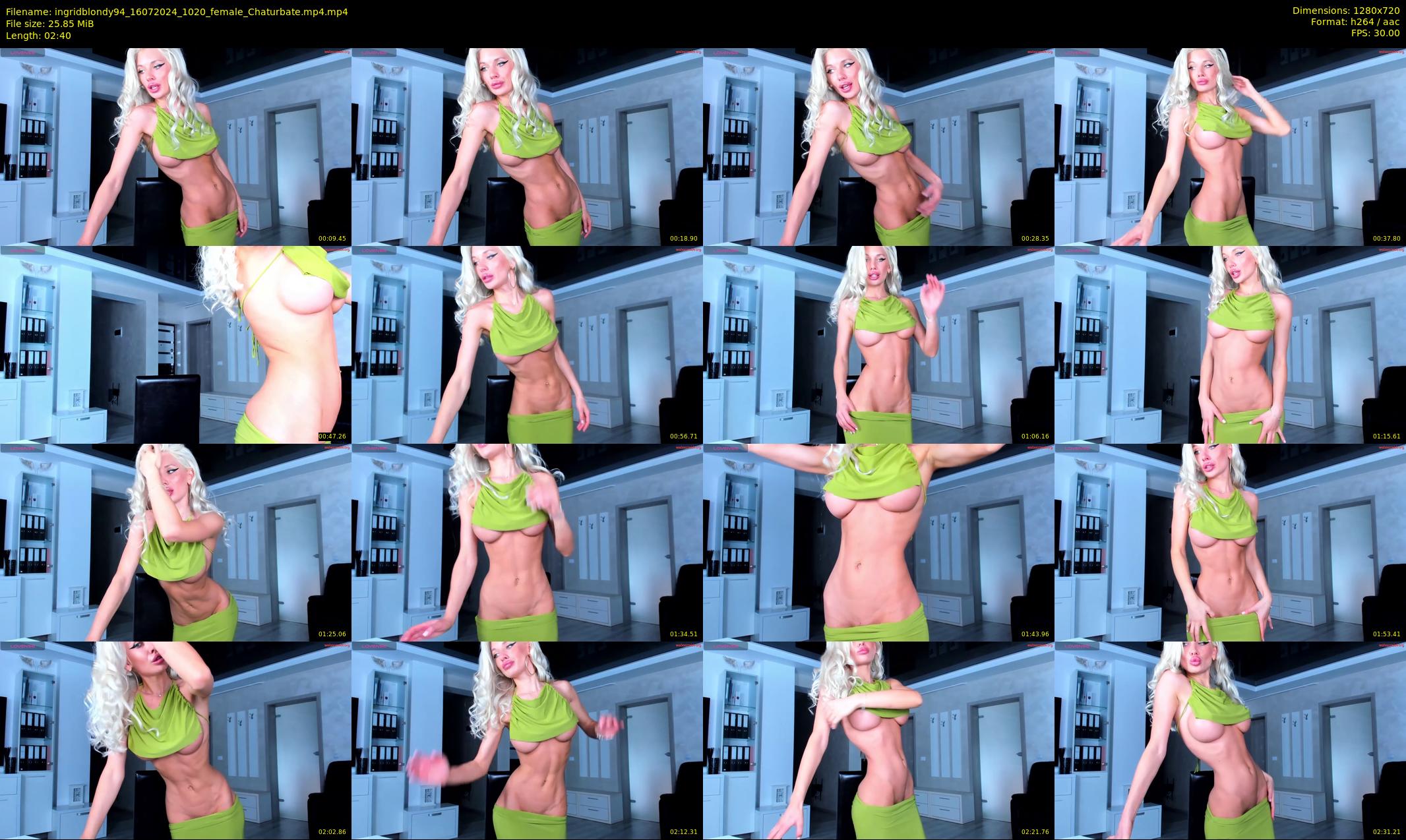 ingridblondy94 — 3 minute Chaturbate female cam show recording, 720p, Jul 16, 2024