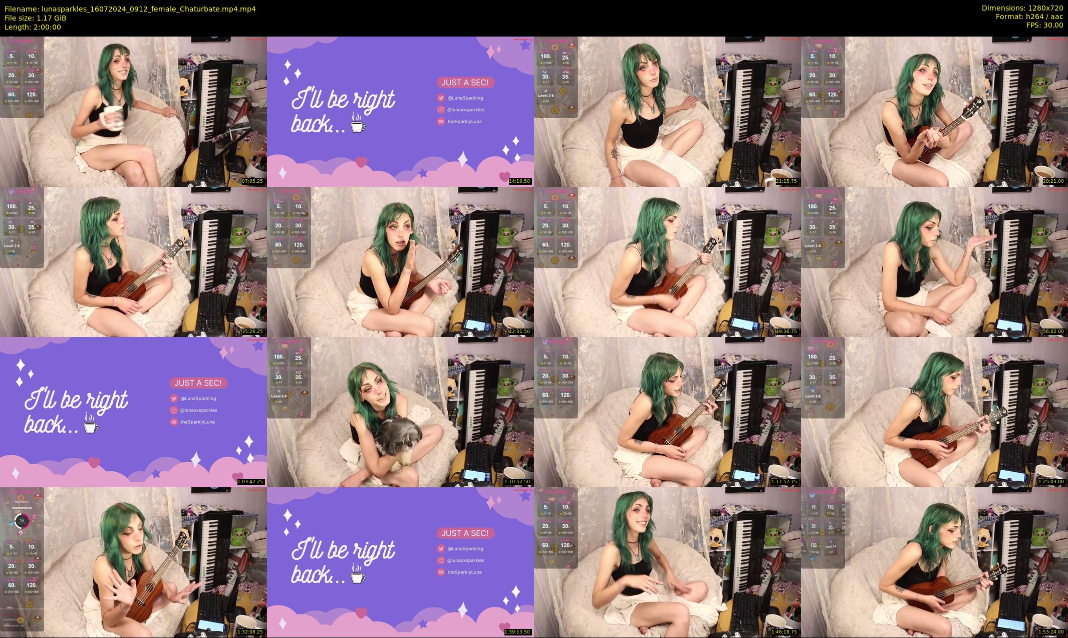 lunasparkles — 120 minute Chaturbate female cam show recording, 720p, Jul 16, 2024