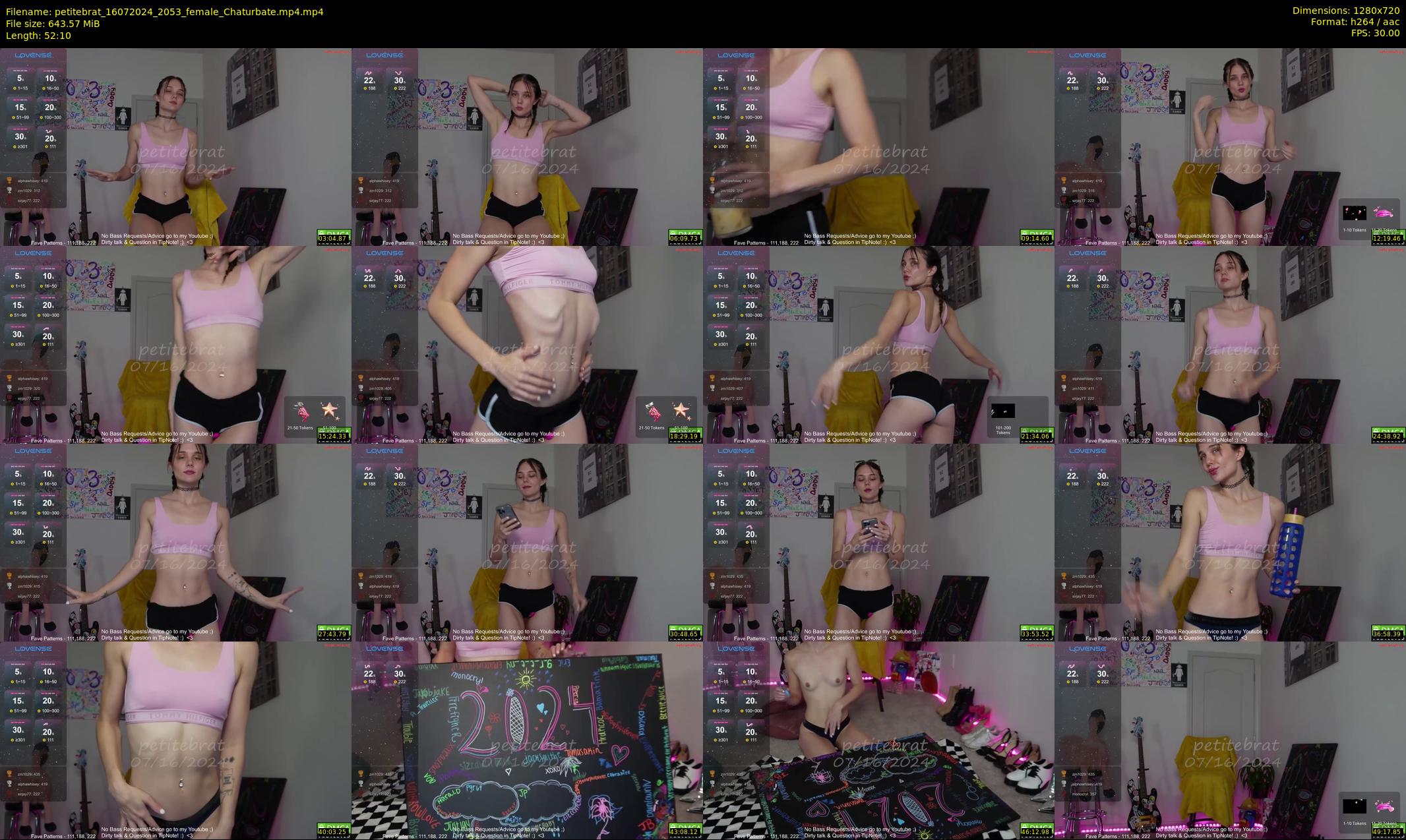 petitebrat — 53 minute Chaturbate female cam show recording, 720p, Jul 16, 2024