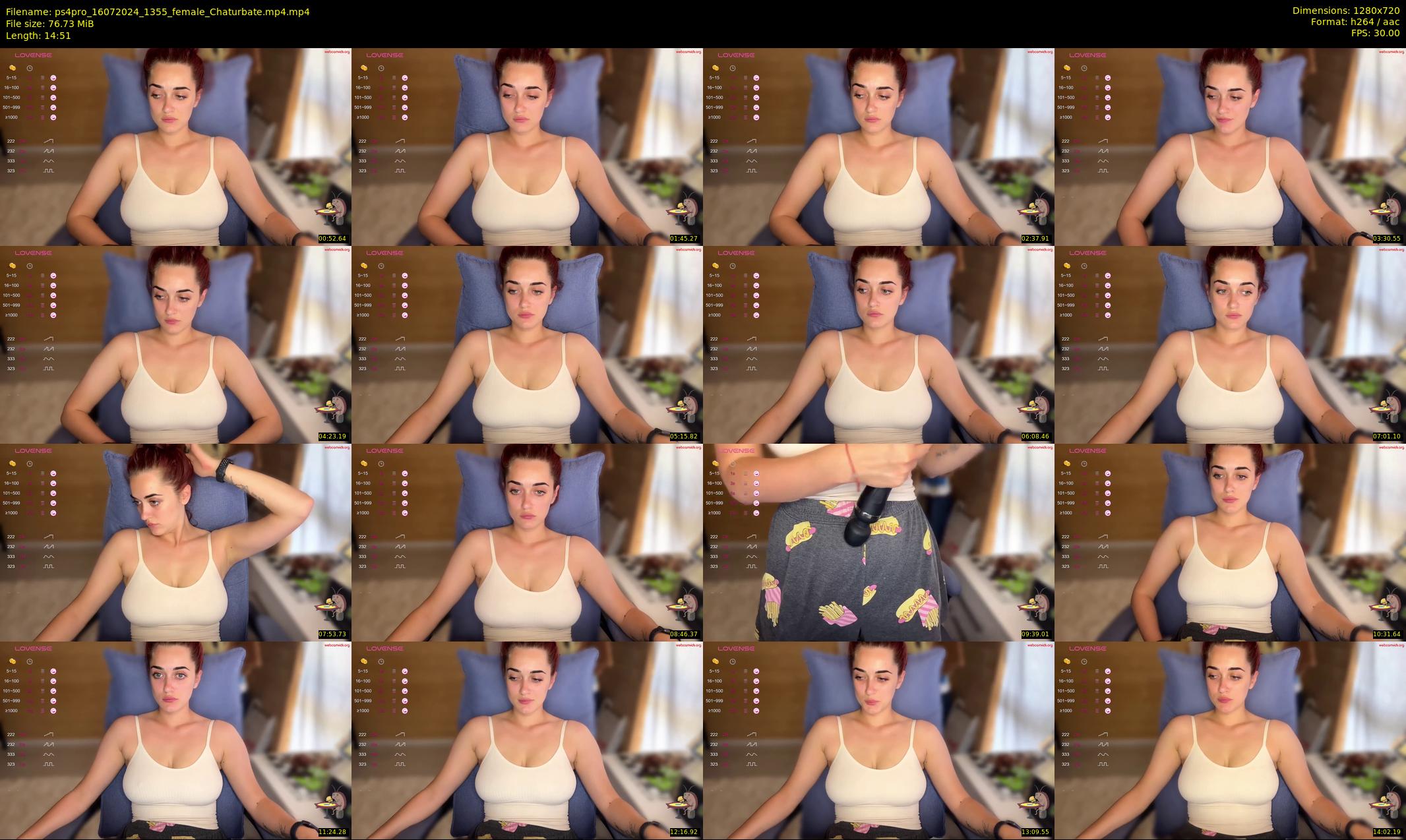 ps4pro — 15 minute Chaturbate female cam show recording, 720p, Jul 16, 2024