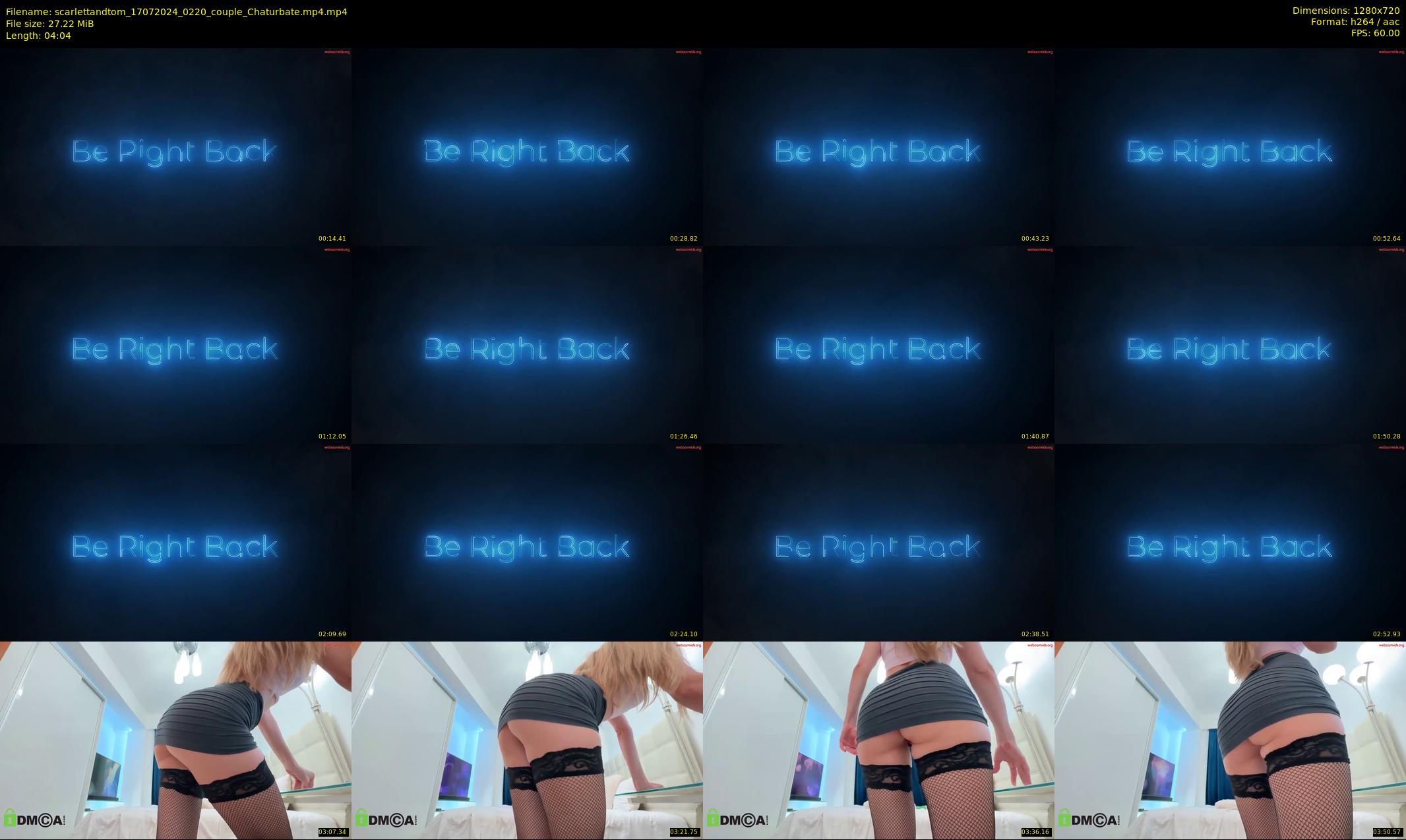 scarlettandtom — 5 minute Chaturbate couple cam show recording, 720p, Jul 17, 2024