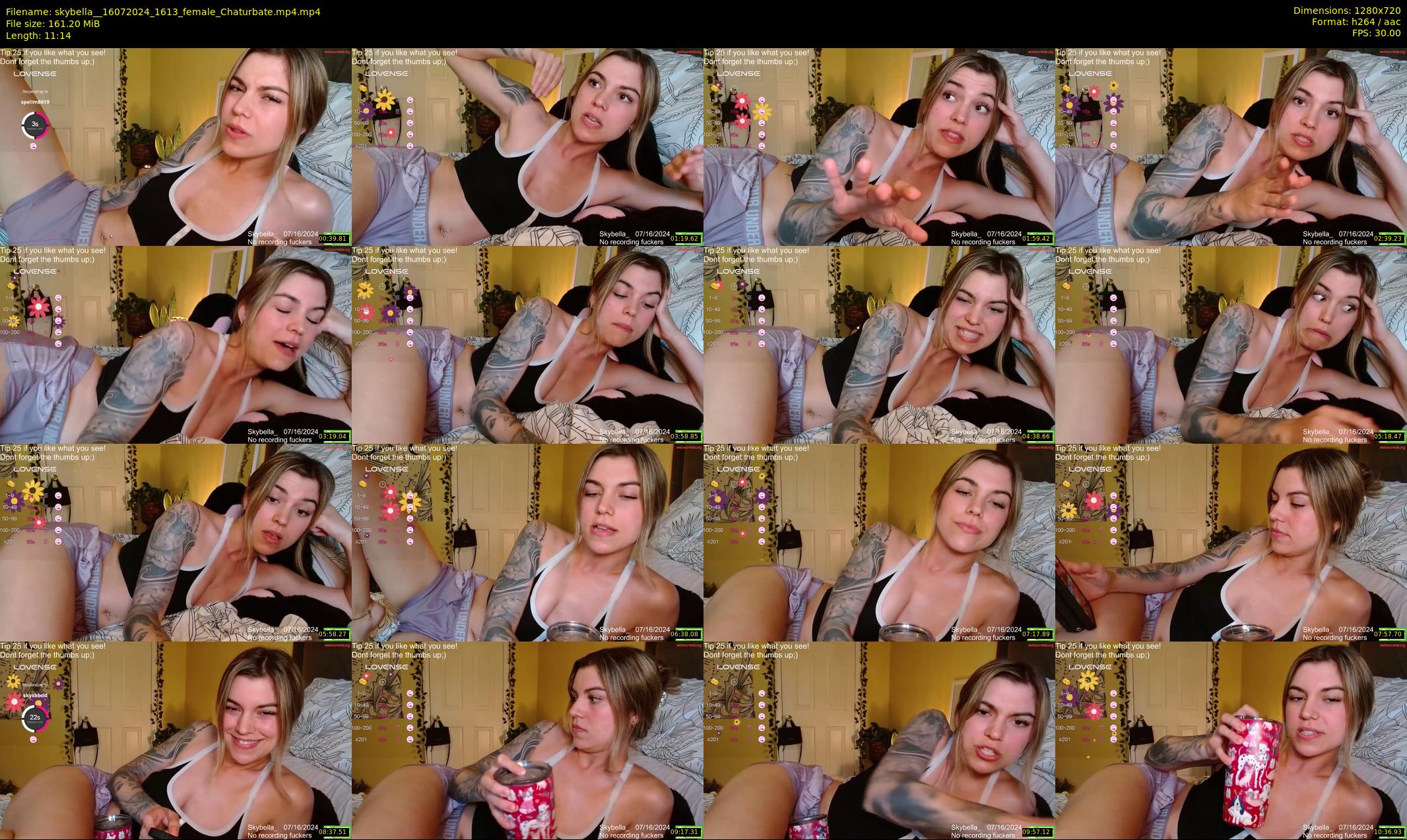 skybella_ — 12 minute Chaturbate female cam show recording, 720p, Jul 16, 2024