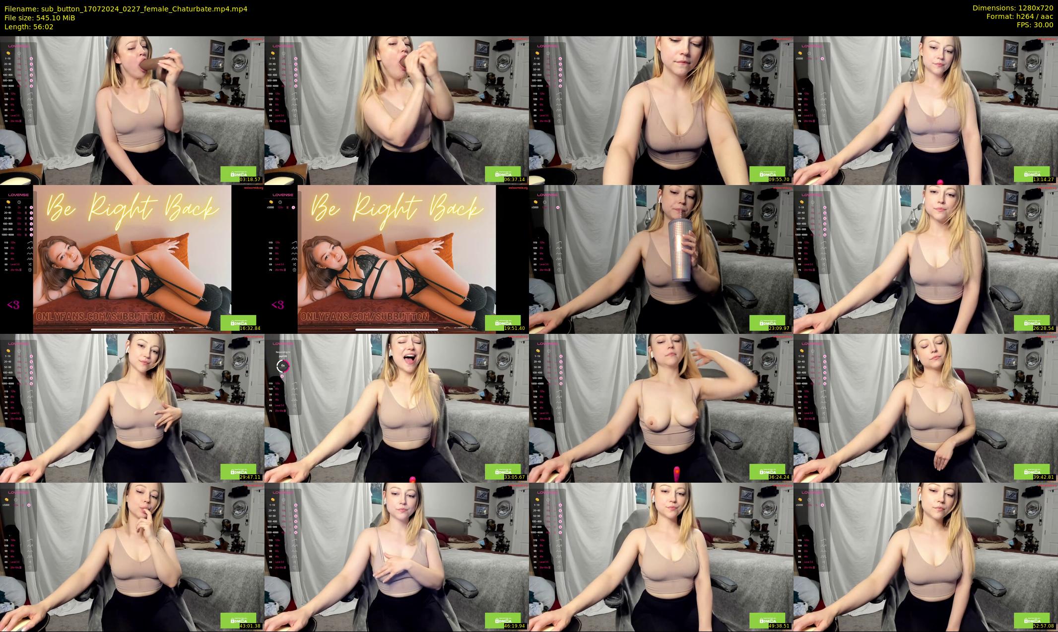 sub_button — 57 minute Chaturbate female cam show recording, 720p, Jul 17, 2024