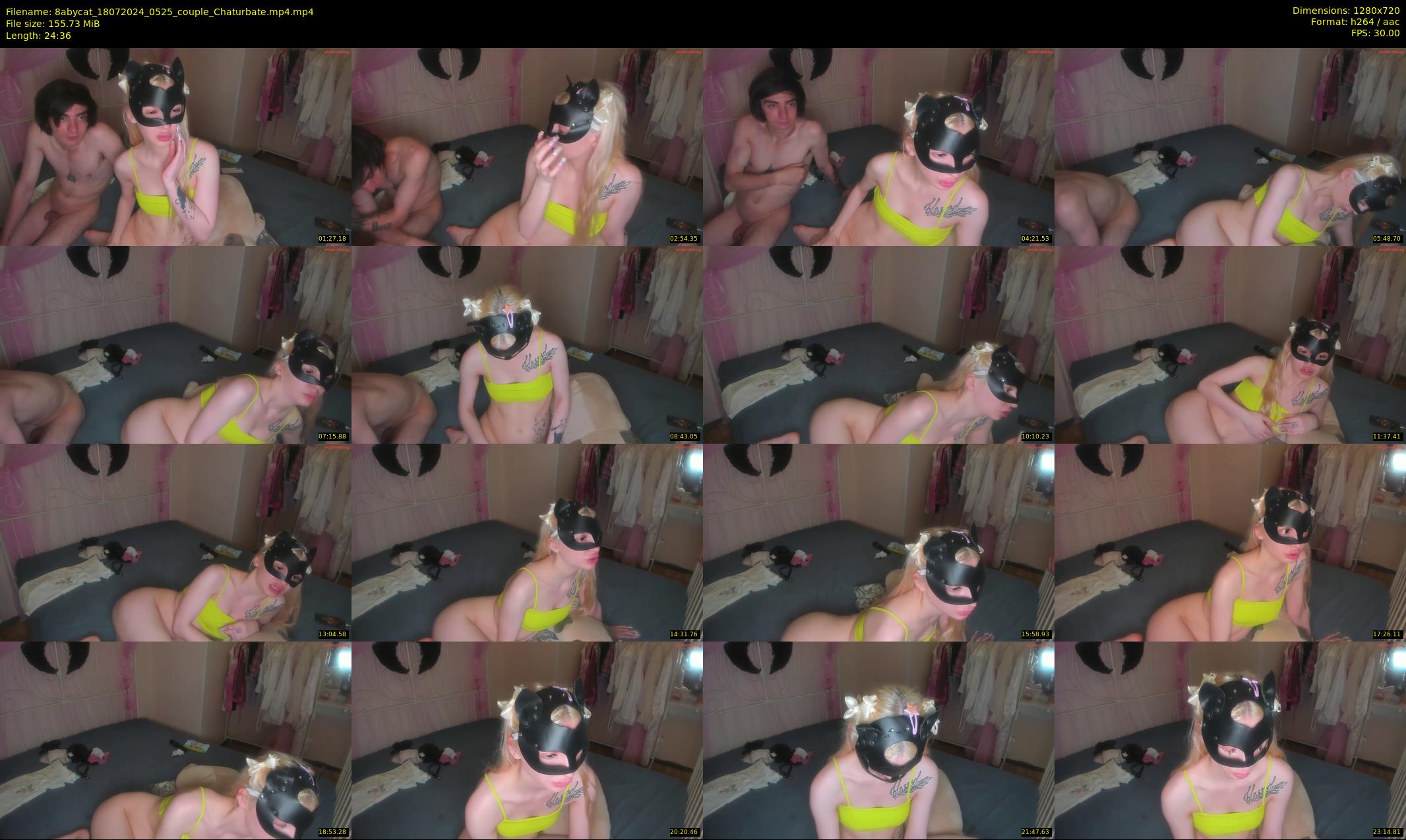 8abycat — 25 minute Chaturbate couple cam show recording, 720p, Jul 18, 2024