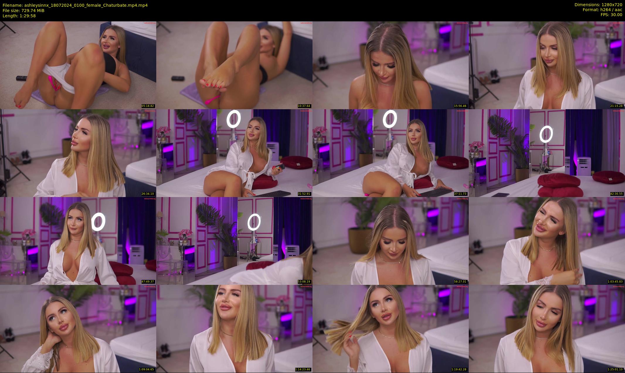 ashleysinnx — 90 minute Chaturbate female cam show recording, 720p, Jul 18, 2024