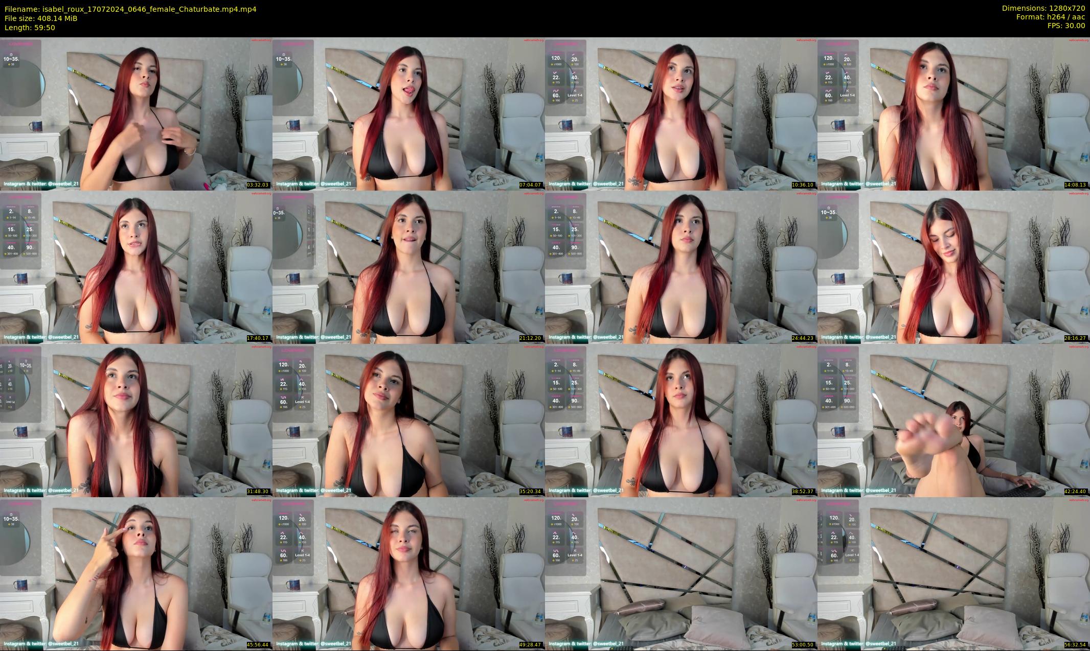 isabel_roux — 60 minute Chaturbate female cam show recording, 720p, Jul 17, 2024