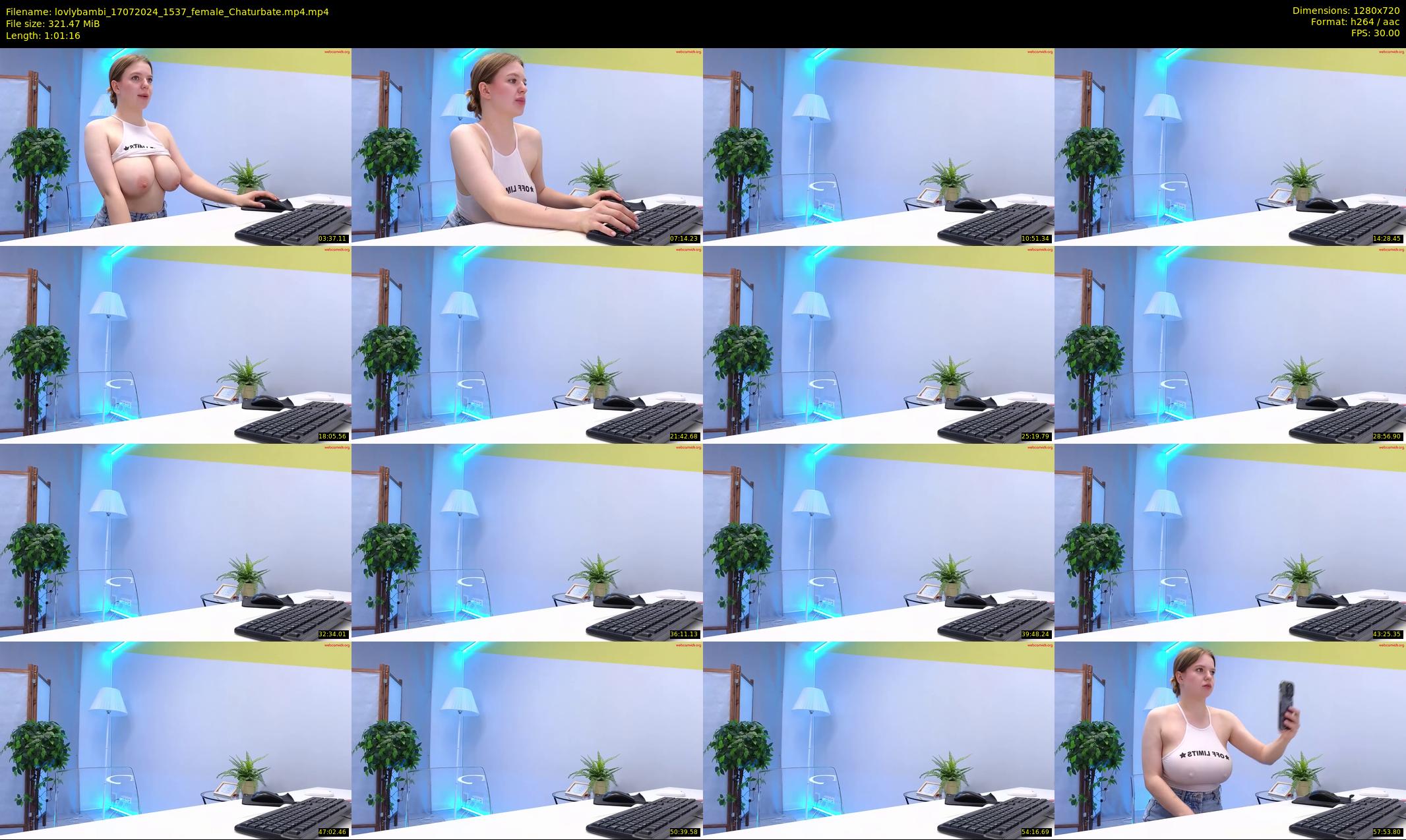 lovlybambi — 62 minute Chaturbate female cam show recording, 720p, Jul 17, 2024