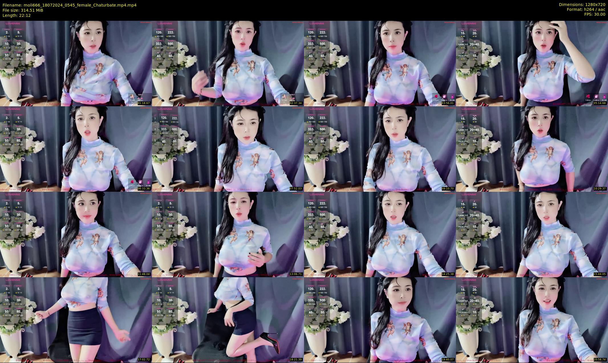 moli666 — 23 minute Chaturbate female cam show recording, 720p, Jul 18, 2024