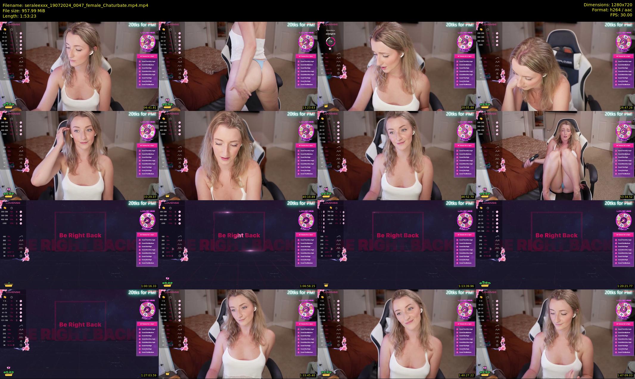 seraleexxx — 114 minute Chaturbate female cam show recording, 720p, Jul 19, 2024