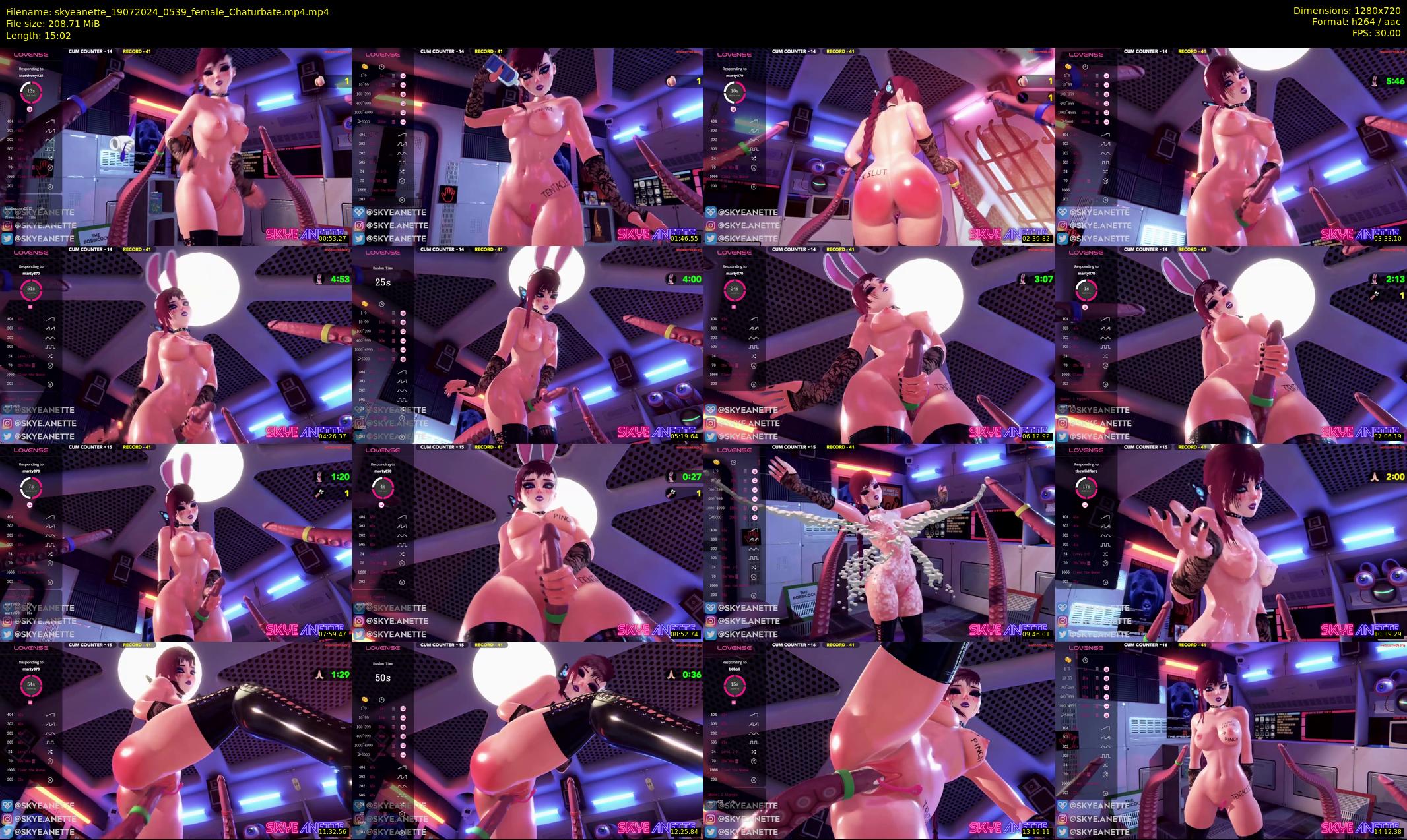 skyeanette — 16 minute Chaturbate female cam show recording, 720p, Jul 19, 2024