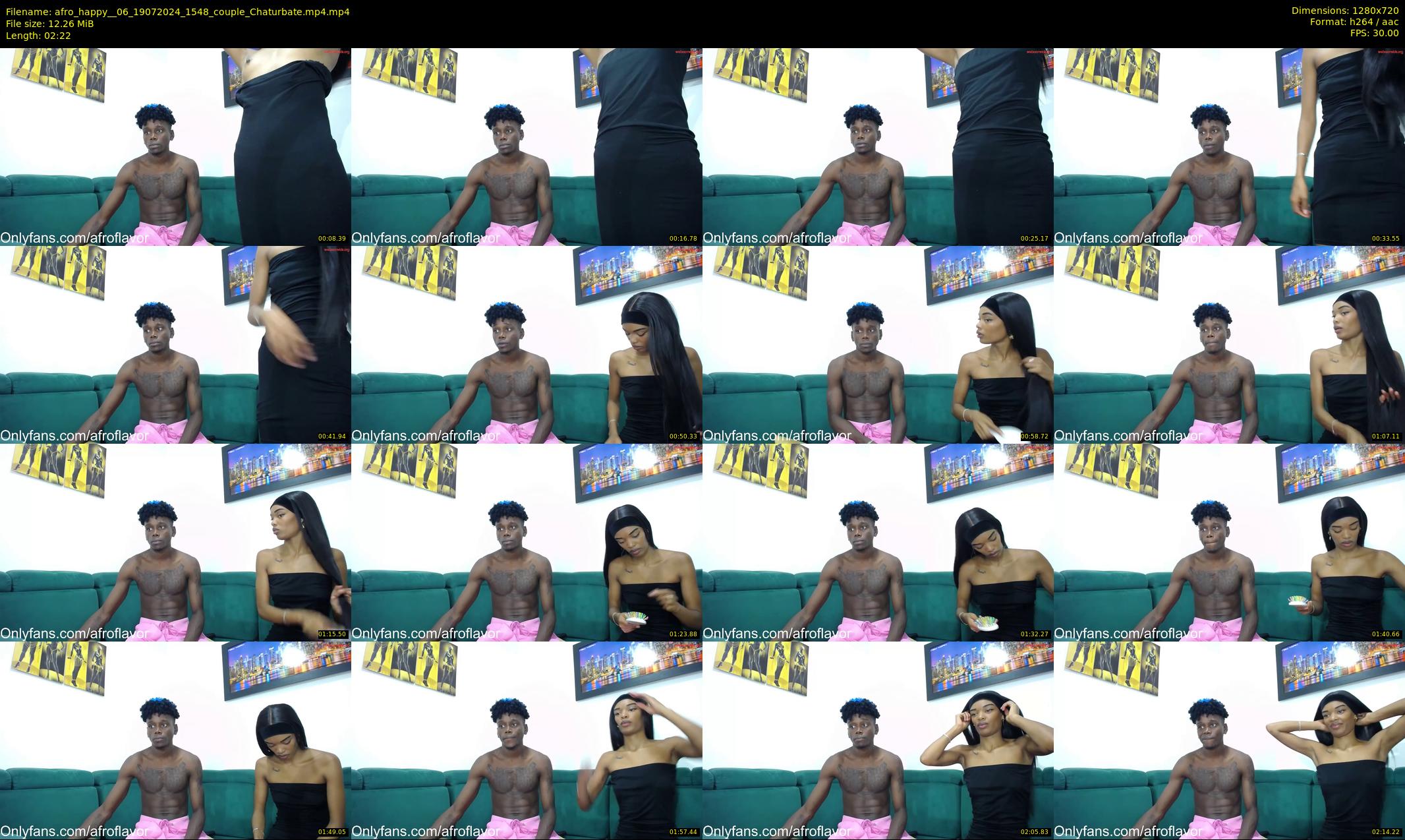 afro_happy__06 — 3 minute Chaturbate couple cam show recording, 720p, Jul 19, 2024