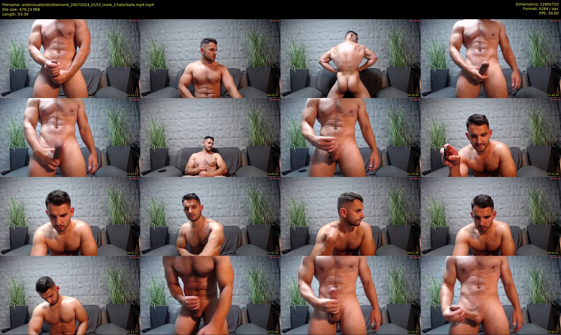 antoniovalentinidiamond — 54 minute Chaturbate male cam show recording, 720p, Jul 20, 2024
